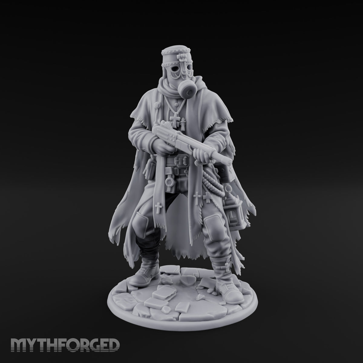 Rifle Levelling Human Resistance Fighter Miniature for Dungeons and Dragons, Pathfinder or other TTRPGs