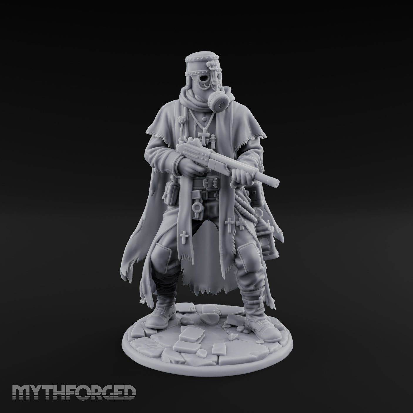 Rifle Levelling Human Resistance Fighter Miniature for Dungeons and Dragons, Pathfinder or other TTRPGs