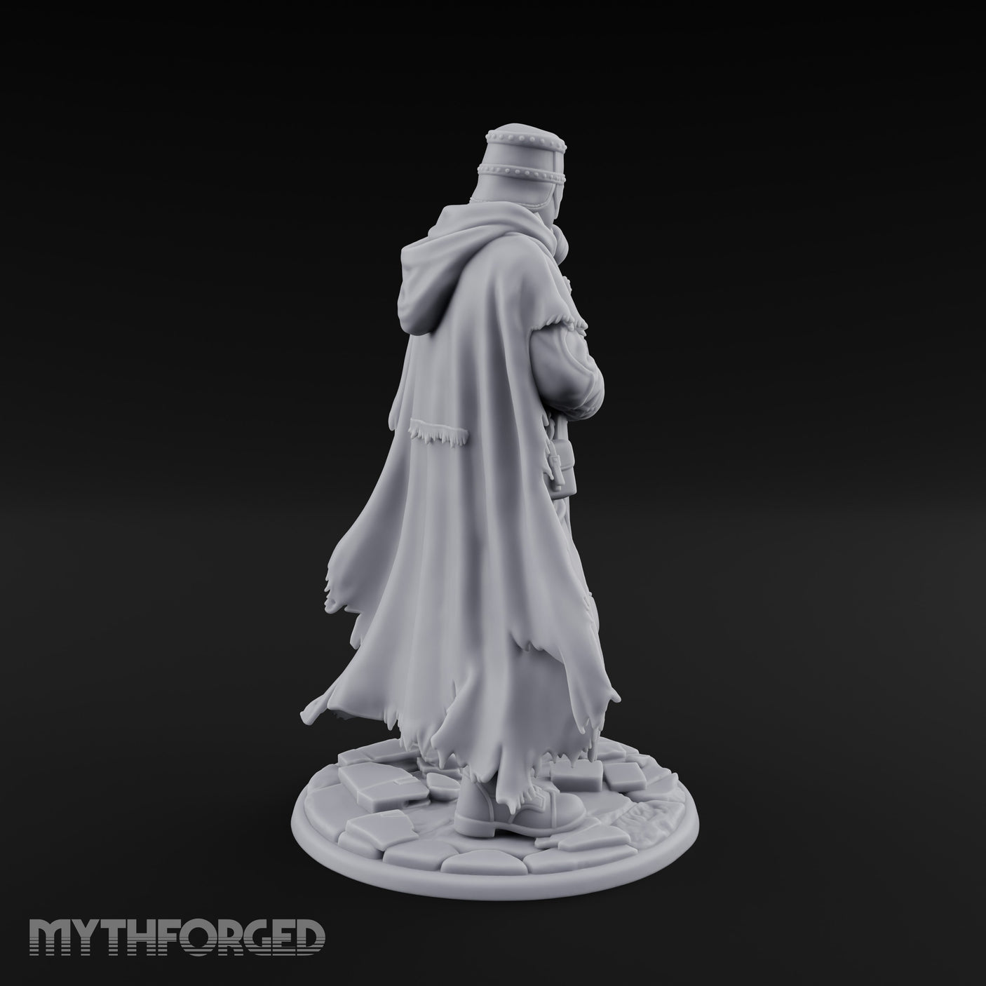 Rifle Levelling Human Resistance Fighter Miniature for Dungeons and Dragons, Pathfinder or other TTRPGs