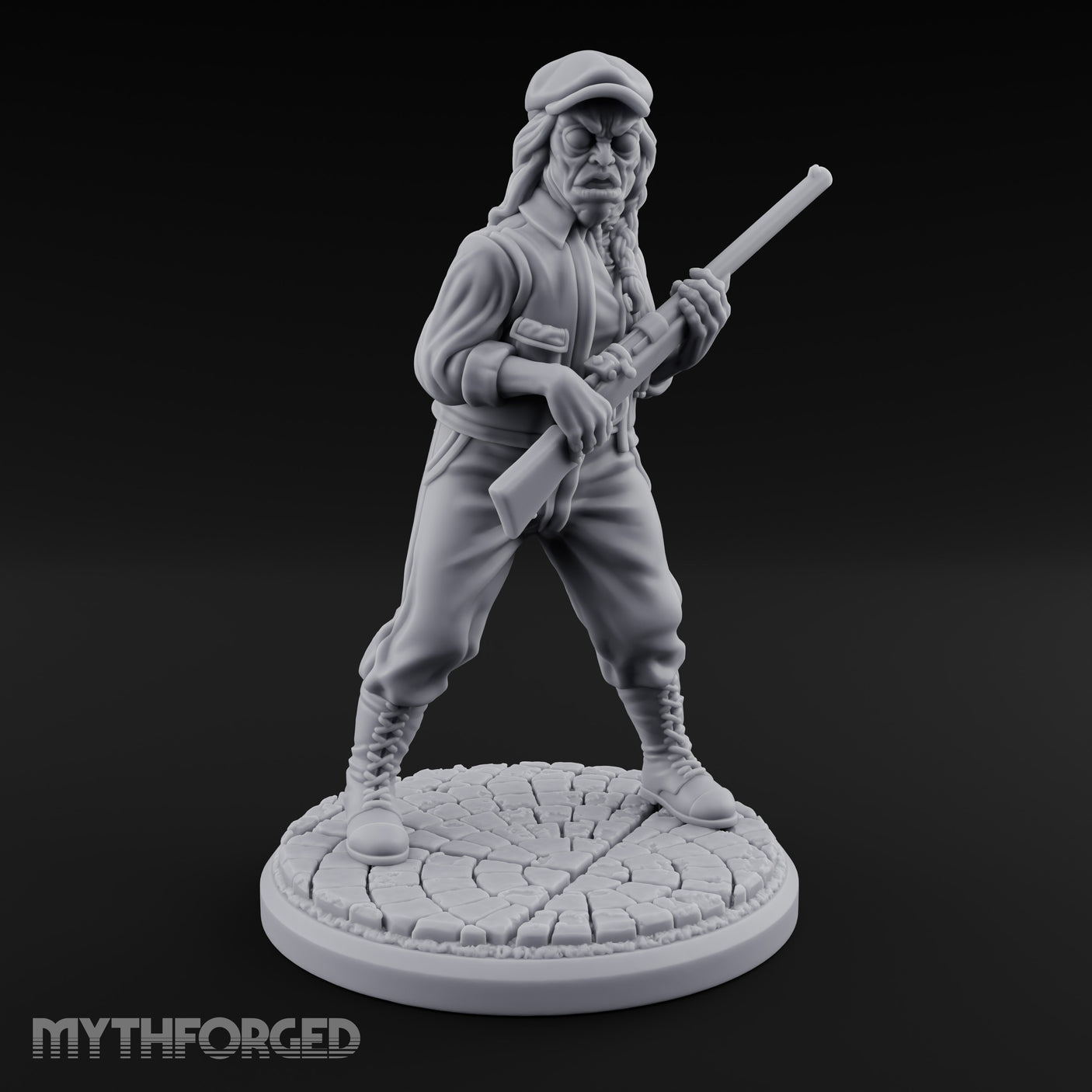 Rifle Levelling Hybrid Hunter Miniature for Dungeons and Dragons, Pathfinder or other TTRPGs