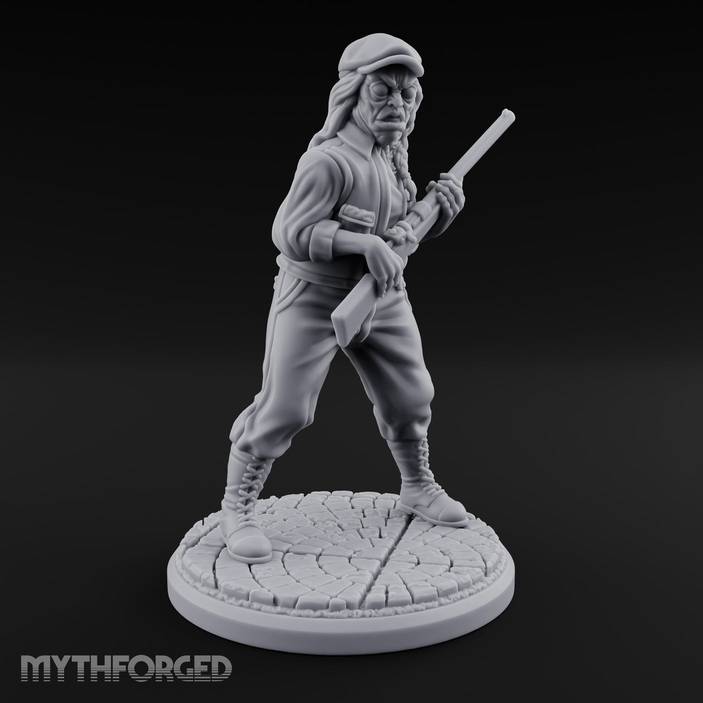 Rifle Levelling Hybrid Hunter Miniature for Dungeons and Dragons, Pathfinder or other TTRPGs