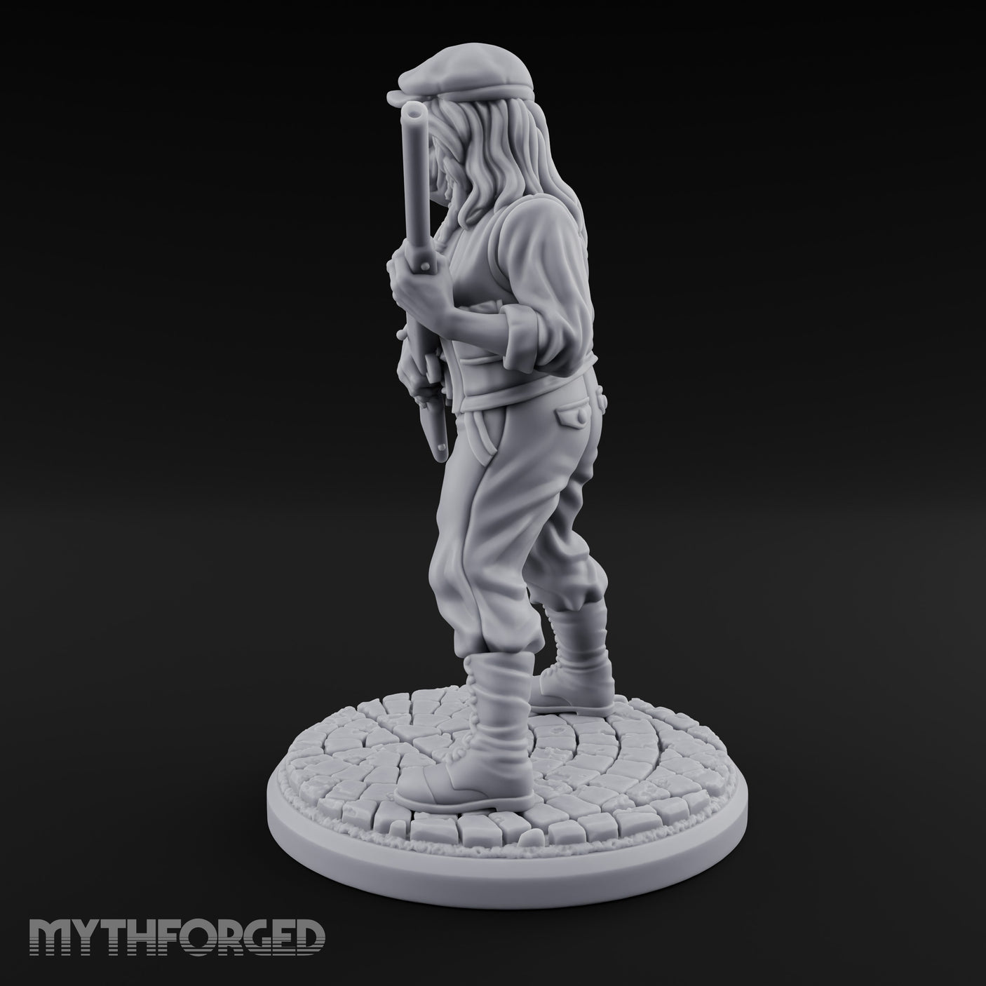 Rifle Levelling Hybrid Hunter Miniature for Dungeons and Dragons, Pathfinder or other TTRPGs