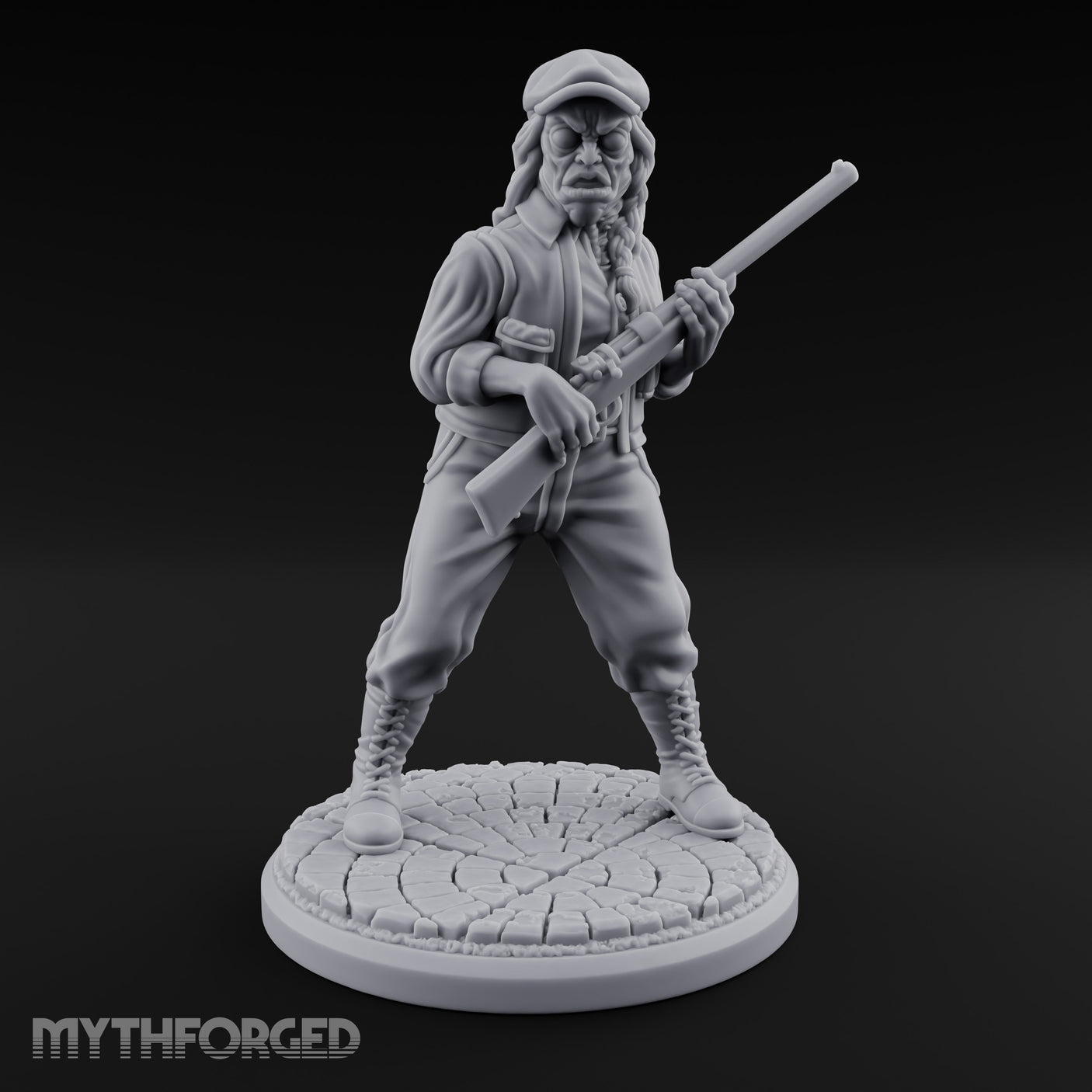 Rifle Levelling Hybrid Hunter Miniature for Dungeons and Dragons, Pathfinder or other TTRPGs