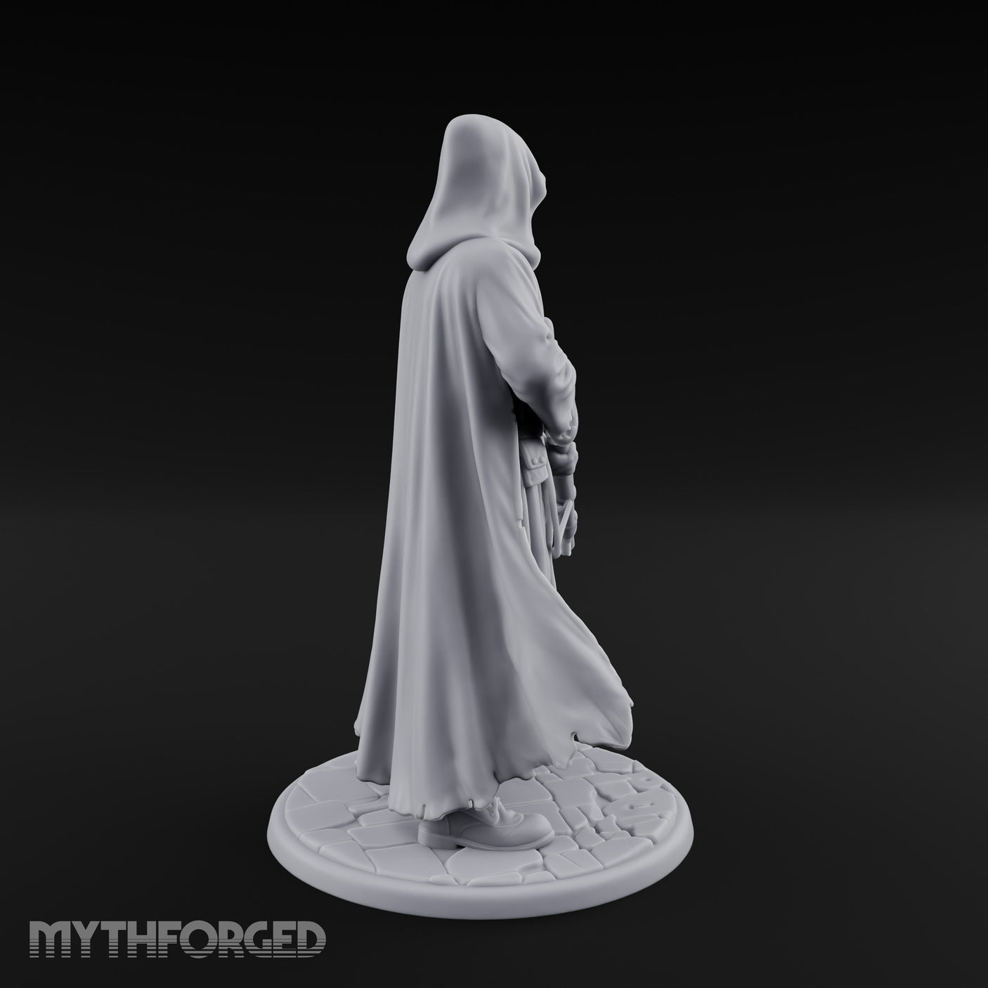 Rifle Lowering Human Cultist Miniature for Dungeons and Dragons, Pathfinder or other TTRPGs