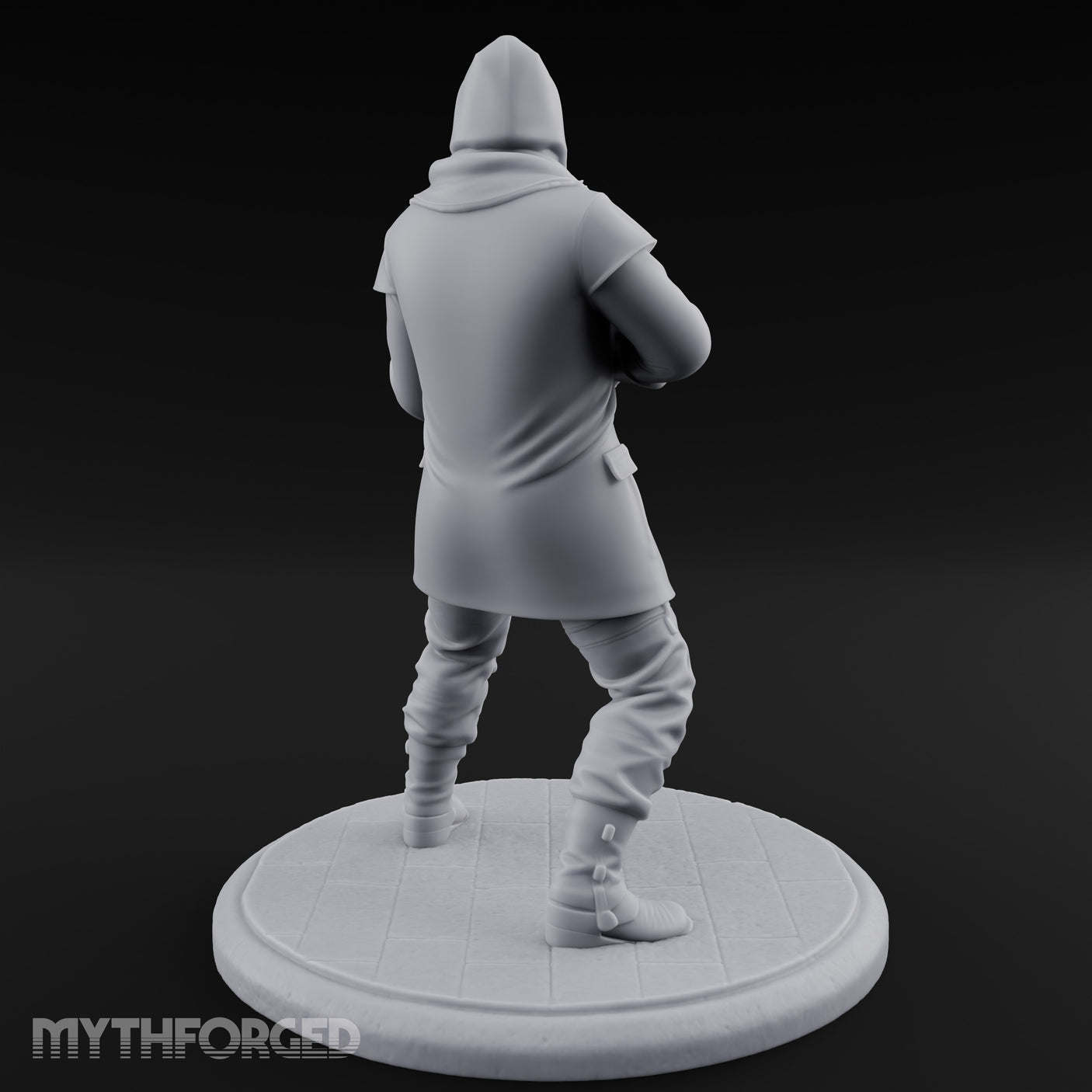Rifle Stalking Human Resistance Fighter Miniature for Dungeons and Dragons, Pathfinder or other TTRPGs