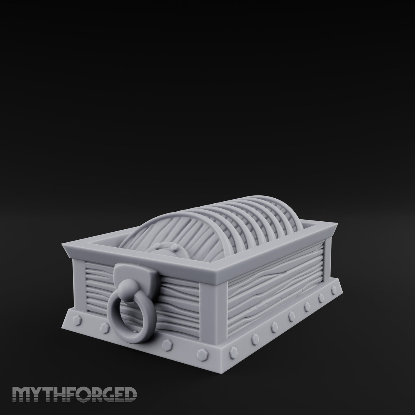 Ring-Handled Rivet-Footed Rope Storage Crate gallery 1