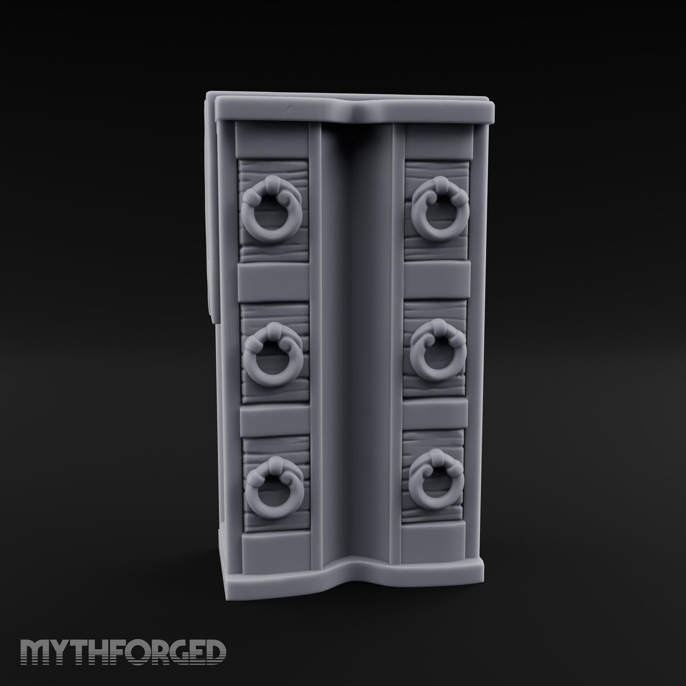 Ring-Handled Six-Drawer Noble Dresser Miniature for Dungeons and Dragons, Pathfinder or other TTRPGs
