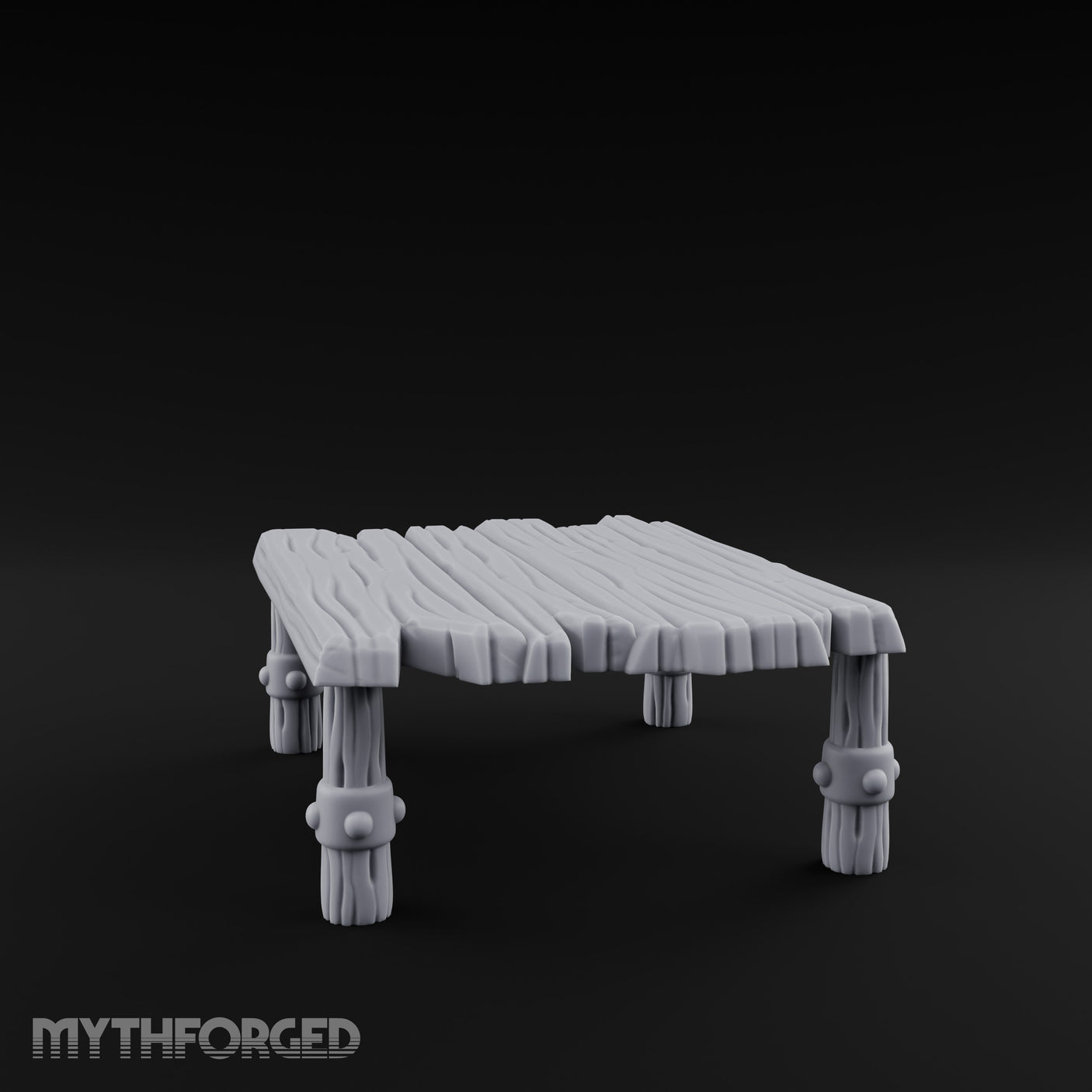 Rivet-Clasped Plank-Topped Tribal Square Table gallery 4