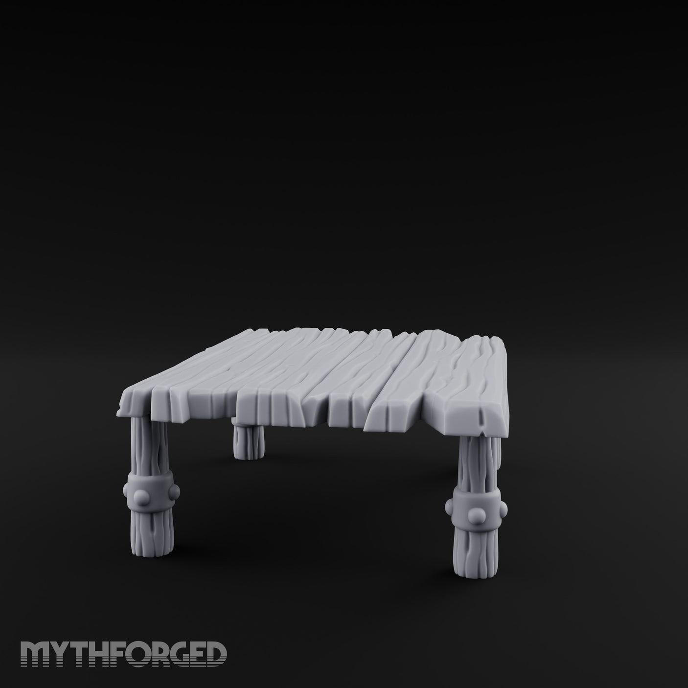 Rivet-Clasped Plank-Topped Tribal Square Table gallery 7