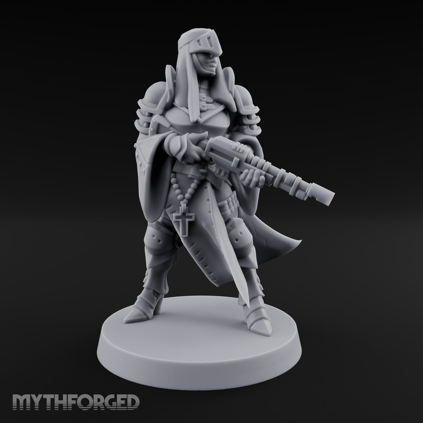 Robed Rifle Cradling Human Sniper Priestess gallery 4