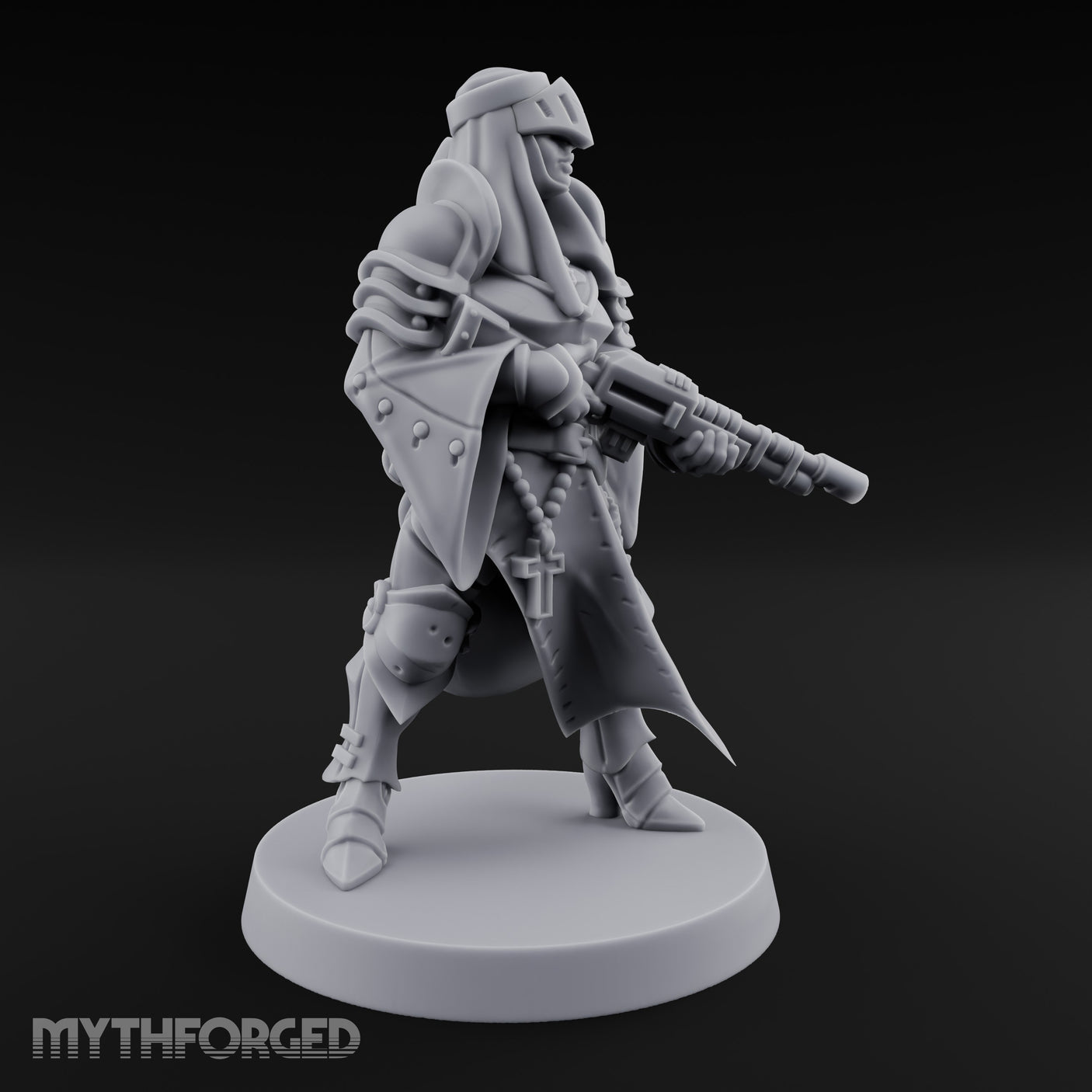 Robed Rifle Cradling Human Sniper Priestess gallery 6