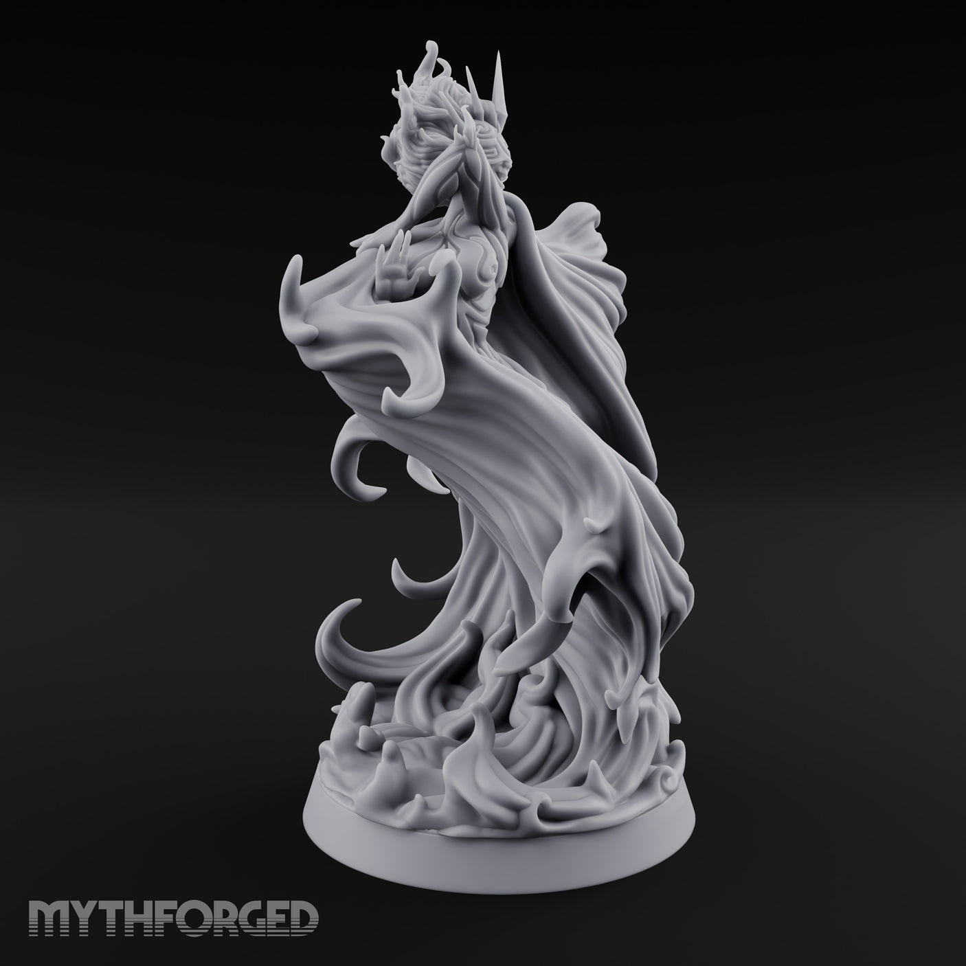 Robes Billowing Reaching Yuki-onna Miniature for Dungeons and Dragons, Pathfinder or other TTRPGs