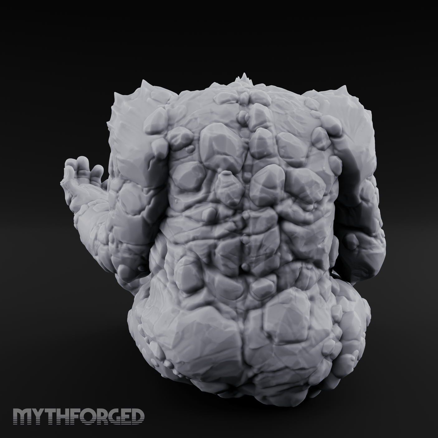 Palms Out Bellowing Happy Troll Miniature for Dungeons and Dragons, Pathfinder or other TTRPGs