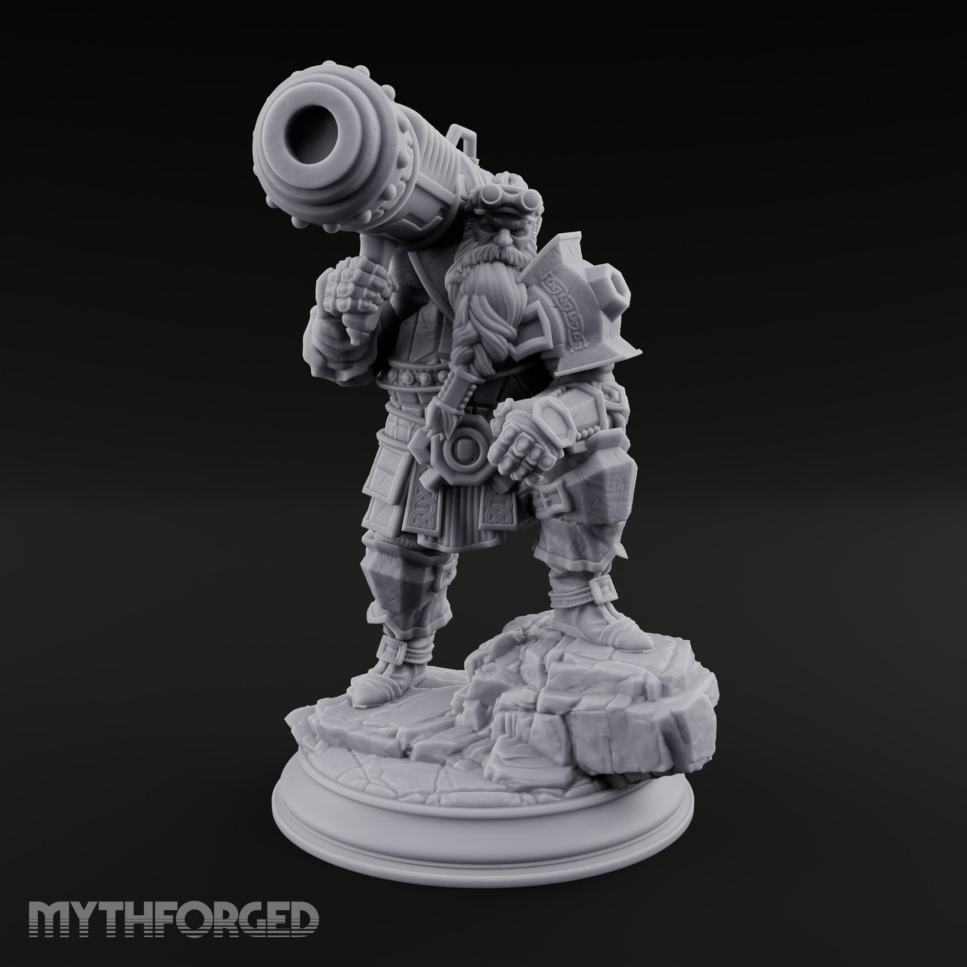 Shouldering the Big Gun Dwarf Cannoneer