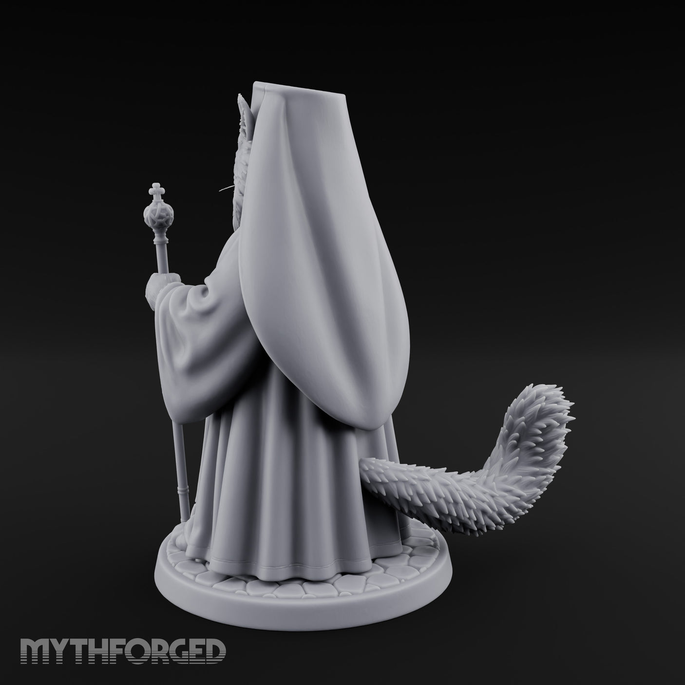 Rosary Clutching Tabaxi Cleric Miniature for Dungeons and Dragons, Pathfinder or other TTRPGs