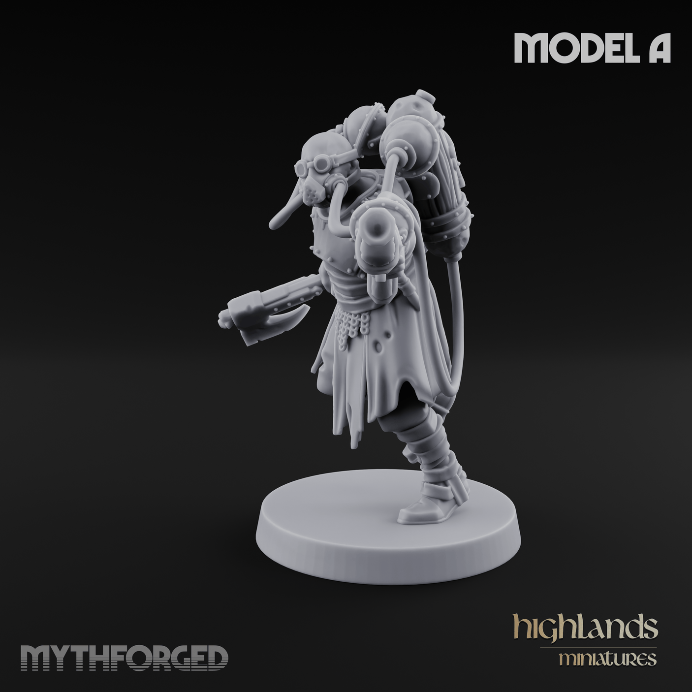 Enhanced Human Artificers A Miniature for Dungeons and Dragons, Pathfinder or other TTRPGs