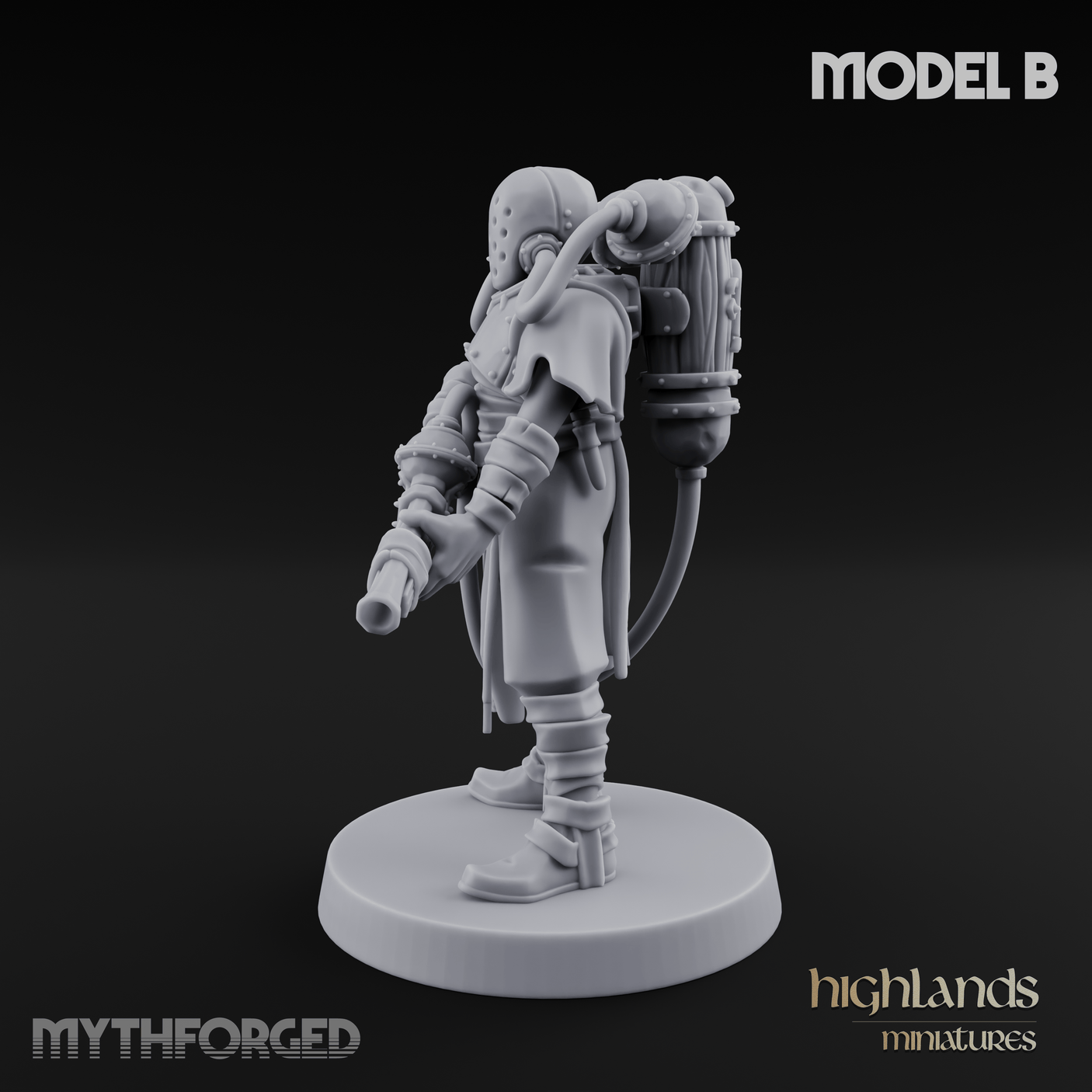 Enhanced Human Artificers B Miniature for Dungeons and Dragons, Pathfinder or other TTRPGs