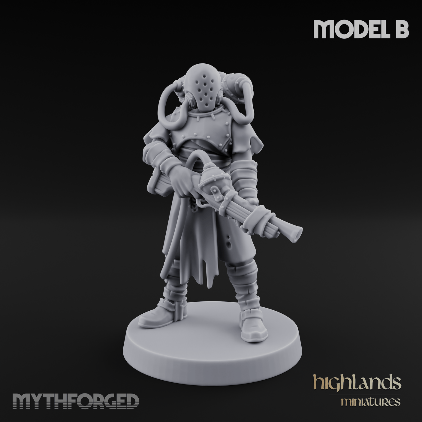 Enhanced Human Artificers B Miniature for Dungeons and Dragons, Pathfinder or other TTRPGs