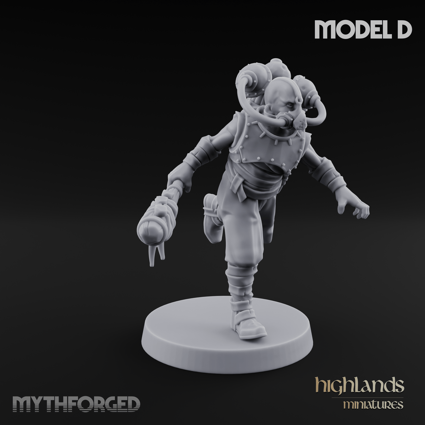 Enhanced Human Artificers D Miniature for Dungeons and Dragons, Pathfinder or other TTRPGs