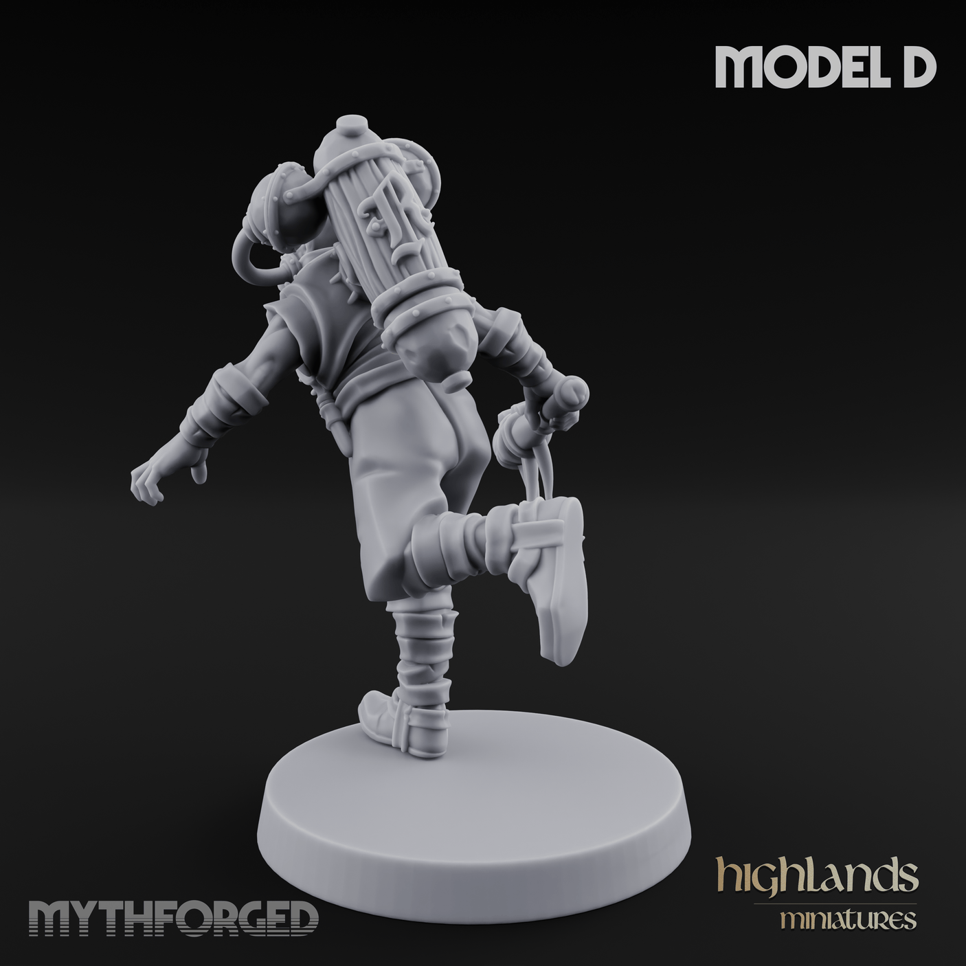 Enhanced Human Artificers D Miniature for Dungeons and Dragons, Pathfinder or other TTRPGs