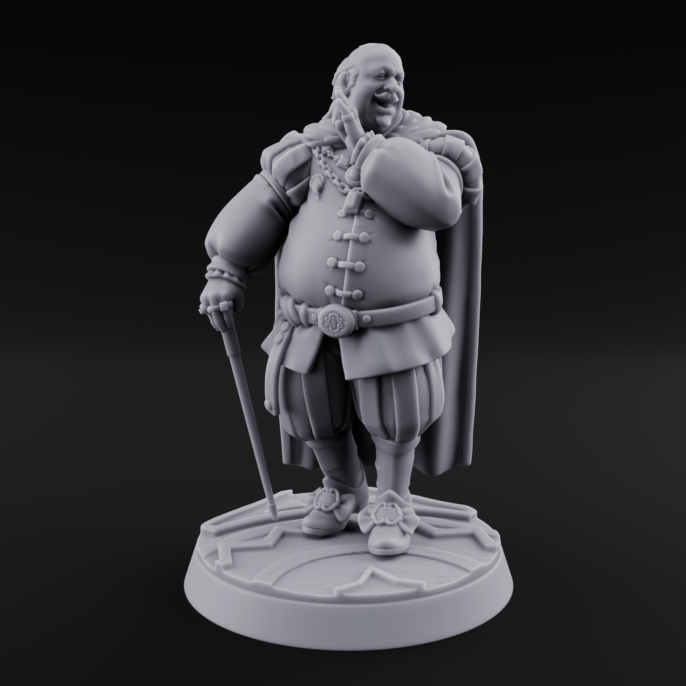 Belly Laughing Human Noble Miniature for Dungeons and Dragons, Pathfinder or other TTRPGs
