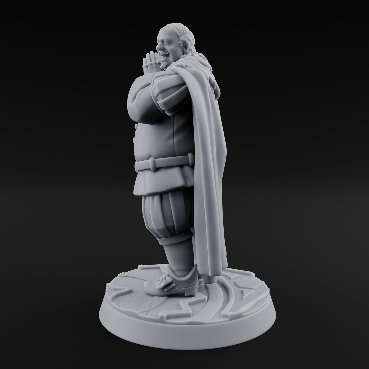 Belly Laughing Human Noble Miniature for Dungeons and Dragons, Pathfinder or other TTRPGs