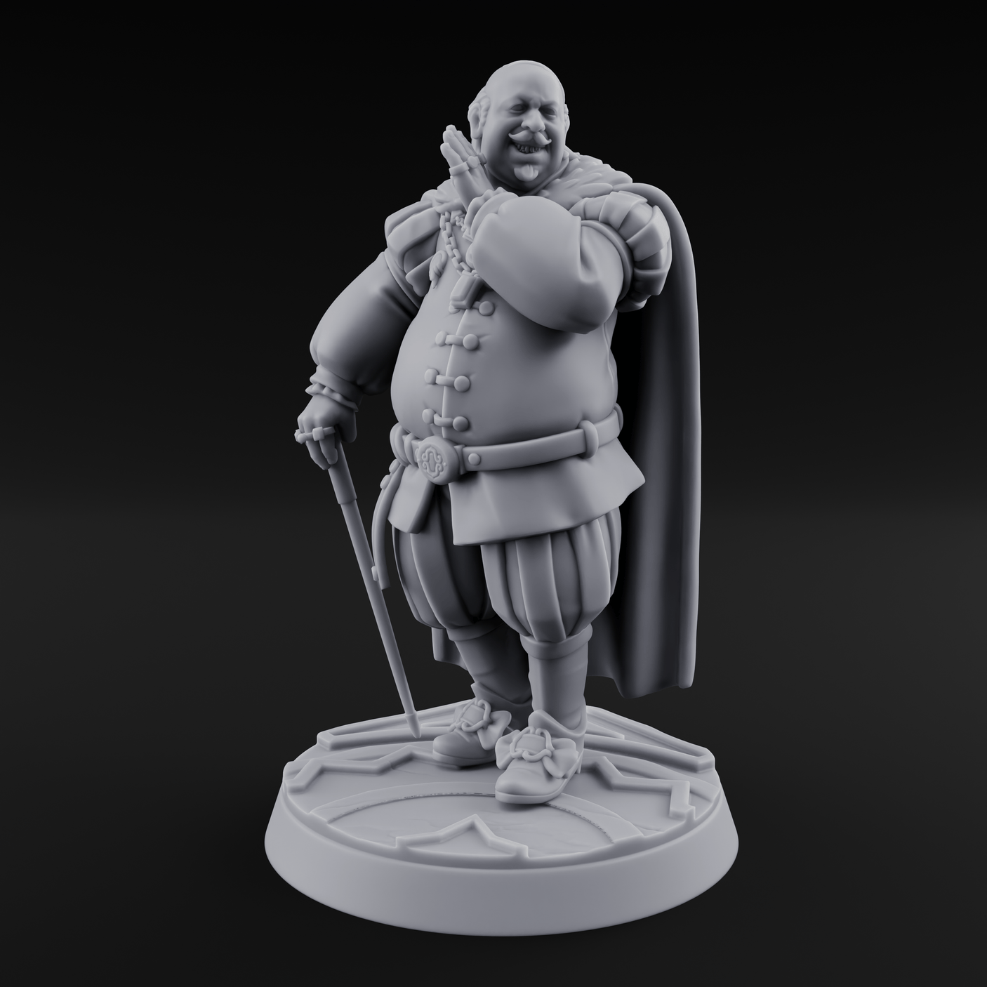 Belly Laughing Human Noble Miniature for Dungeons and Dragons, Pathfinder or other TTRPGs