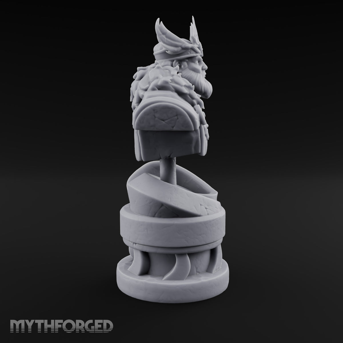 Stern Gaze, Spiked Crown Royal King Bust Display