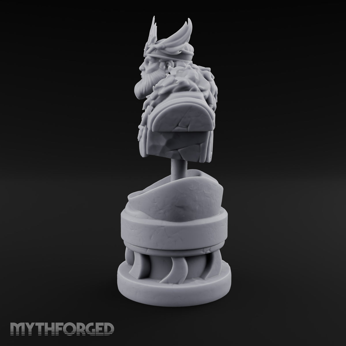 Stern Gaze, Spiked Crown Royal King Bust Display