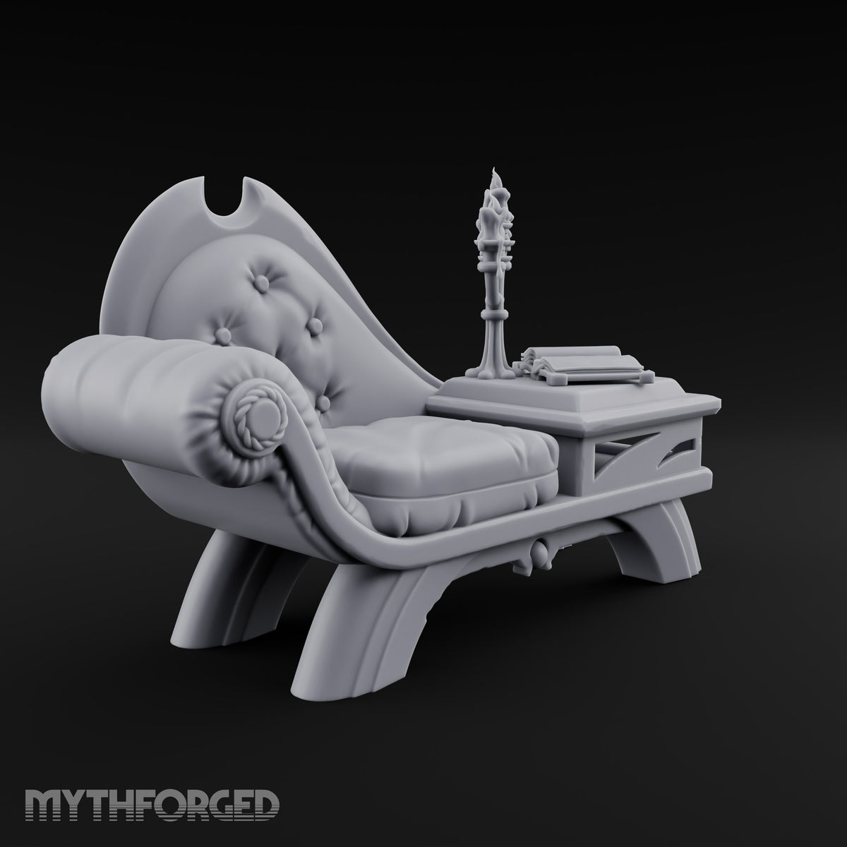 Reclines Like Royalty Ornate Tufted Chaise Lounge