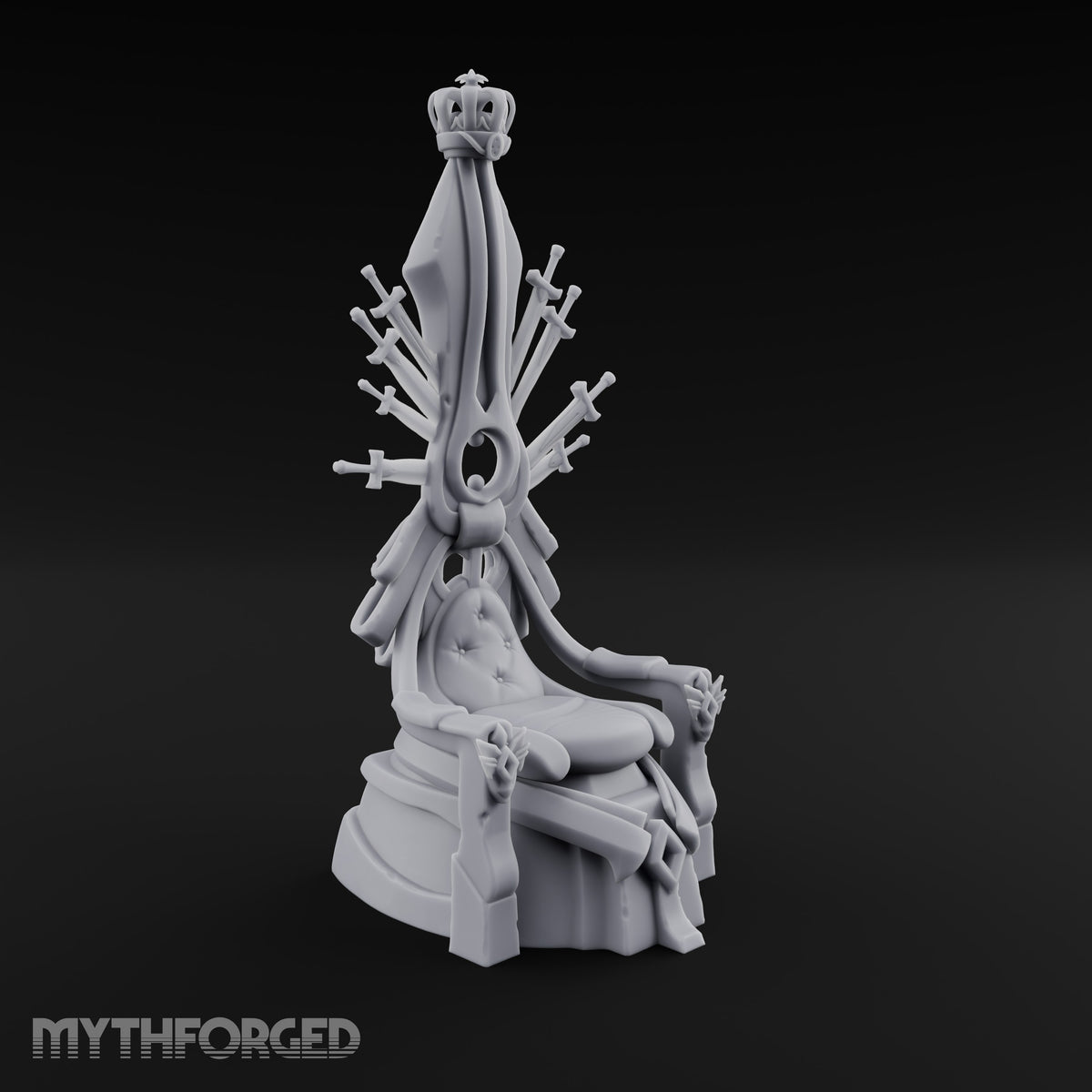 Every Blade Bowed Before Him Ornate Sword-Backed Throne