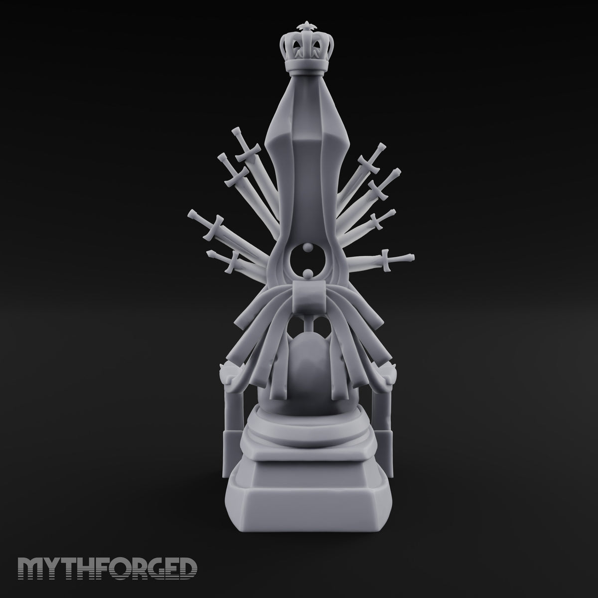 Every Blade Bowed Before Him Ornate Sword-Backed Throne