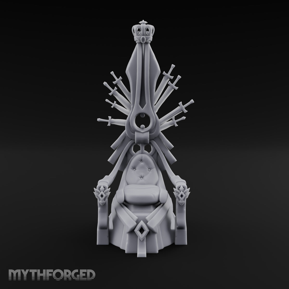 Every Blade Bowed Before Him Ornate Sword-Backed Throne