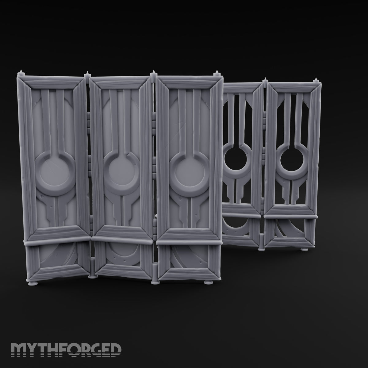 Changing Behind Closed Panels Wooden Folding Screens