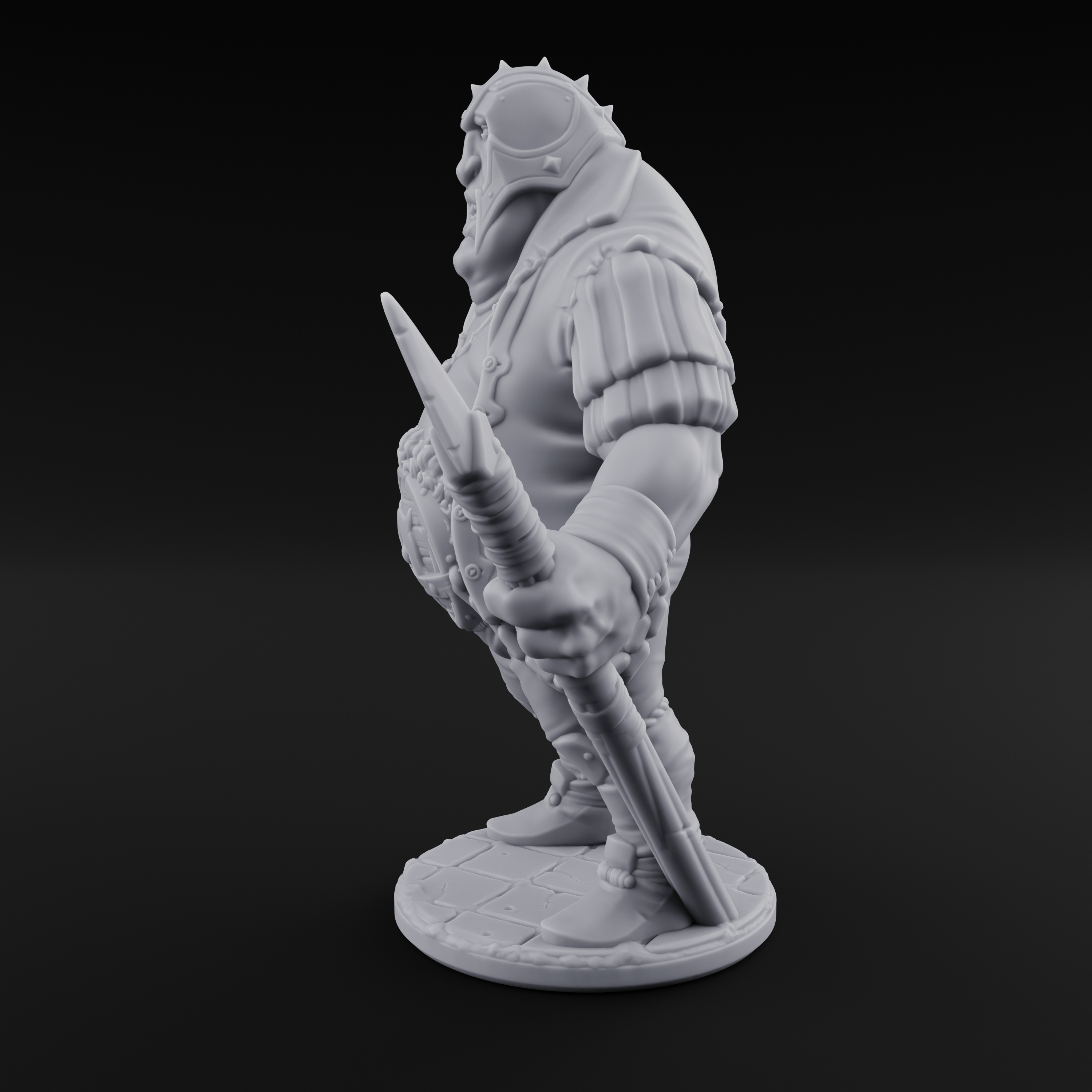 Belly Out Spear Resting Ogre Royal Guard A