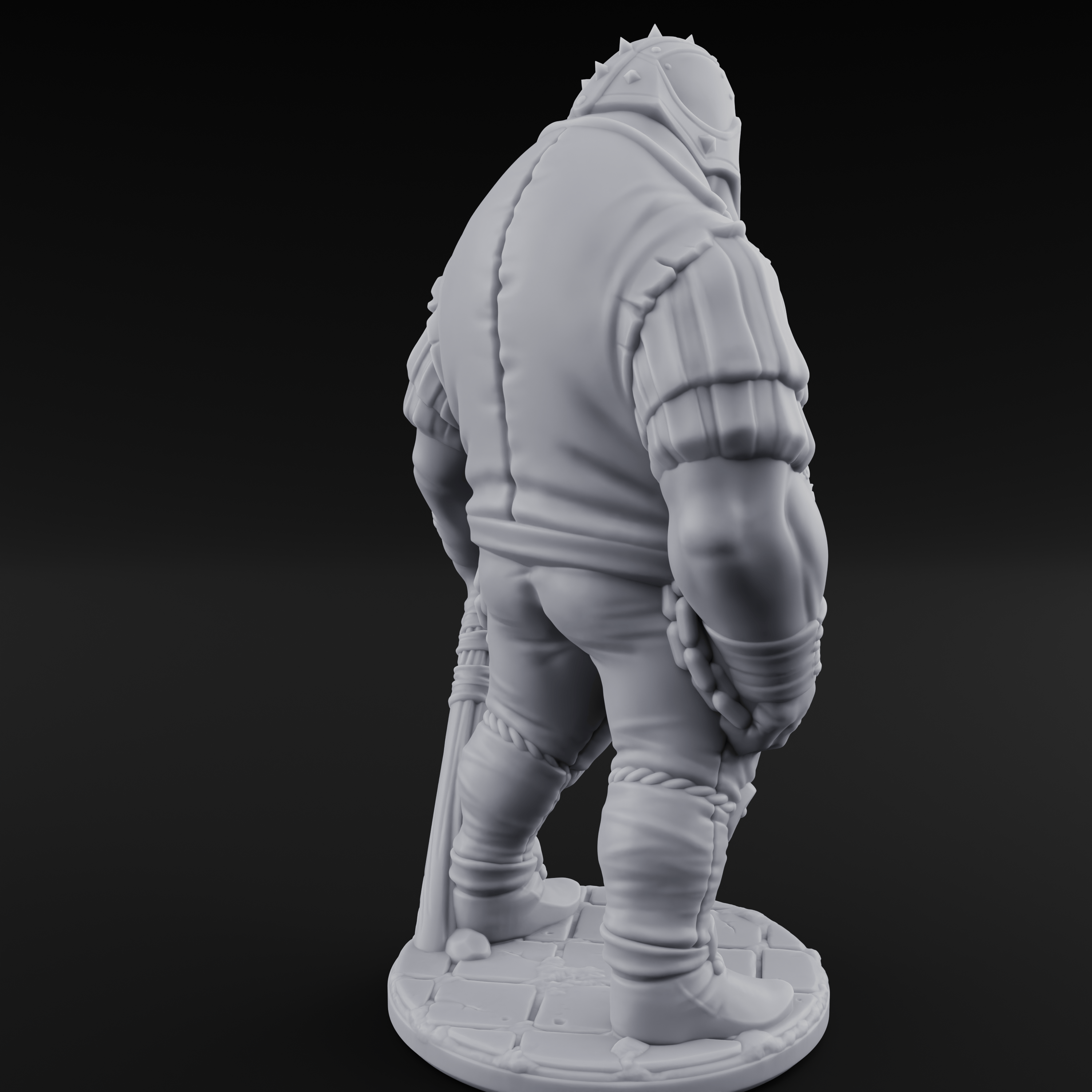 Belly Out Spear Resting Ogre Royal Guard C