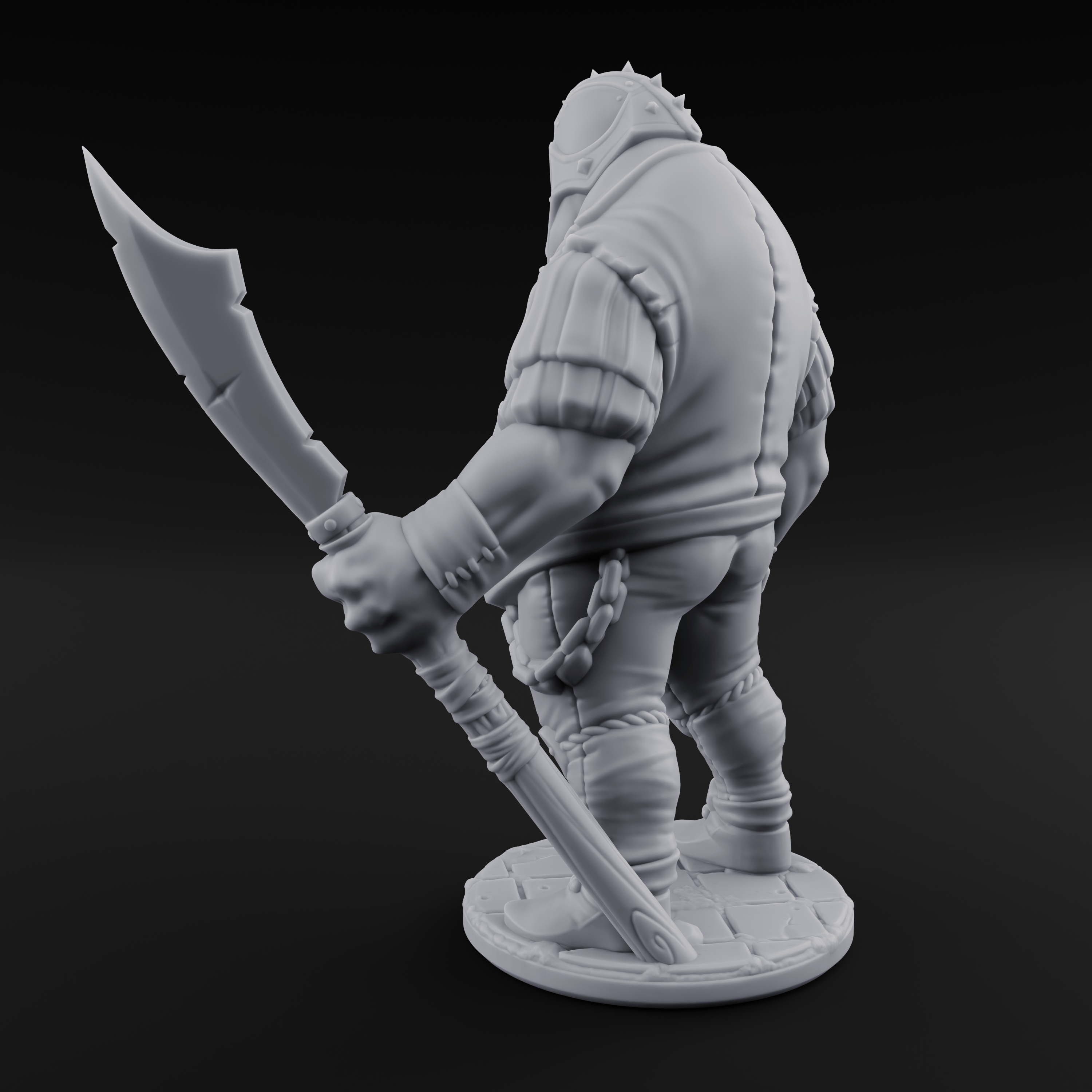 Belly Out Spear Resting Ogre Royal Guard C