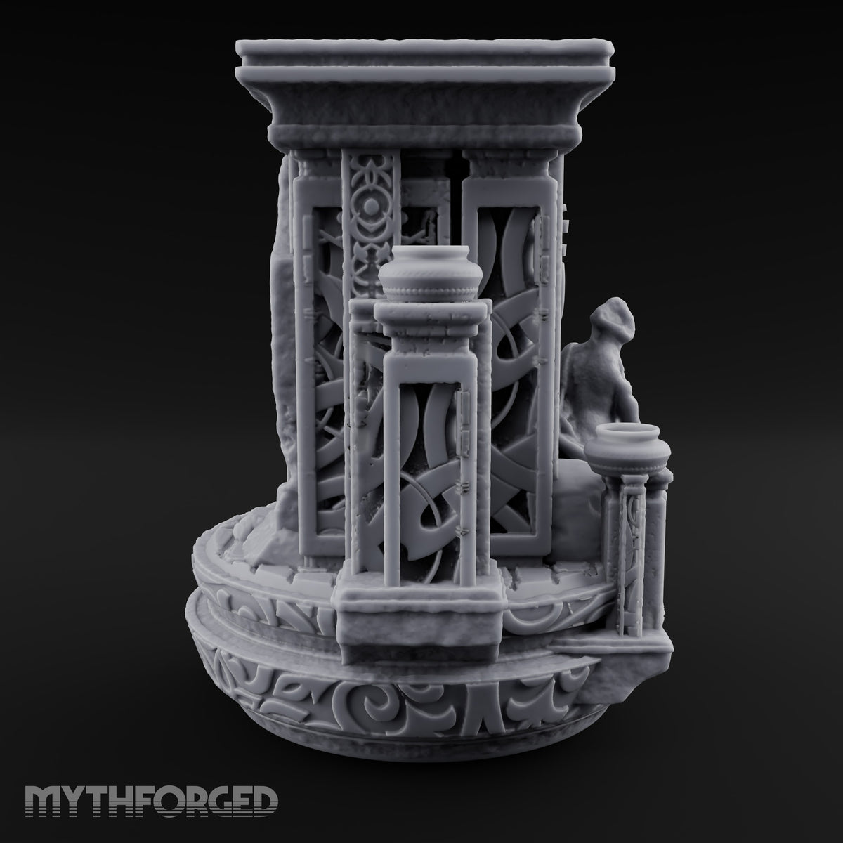 Doors Sealed, Pillars Still Praying Ornate Temple Gate Ruins — A