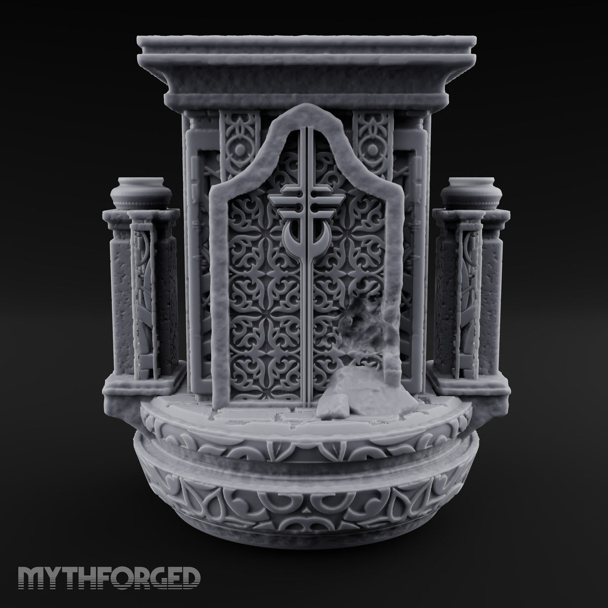 Doors Sealed, Pillars Still Praying Ornate Temple Gate Ruin A