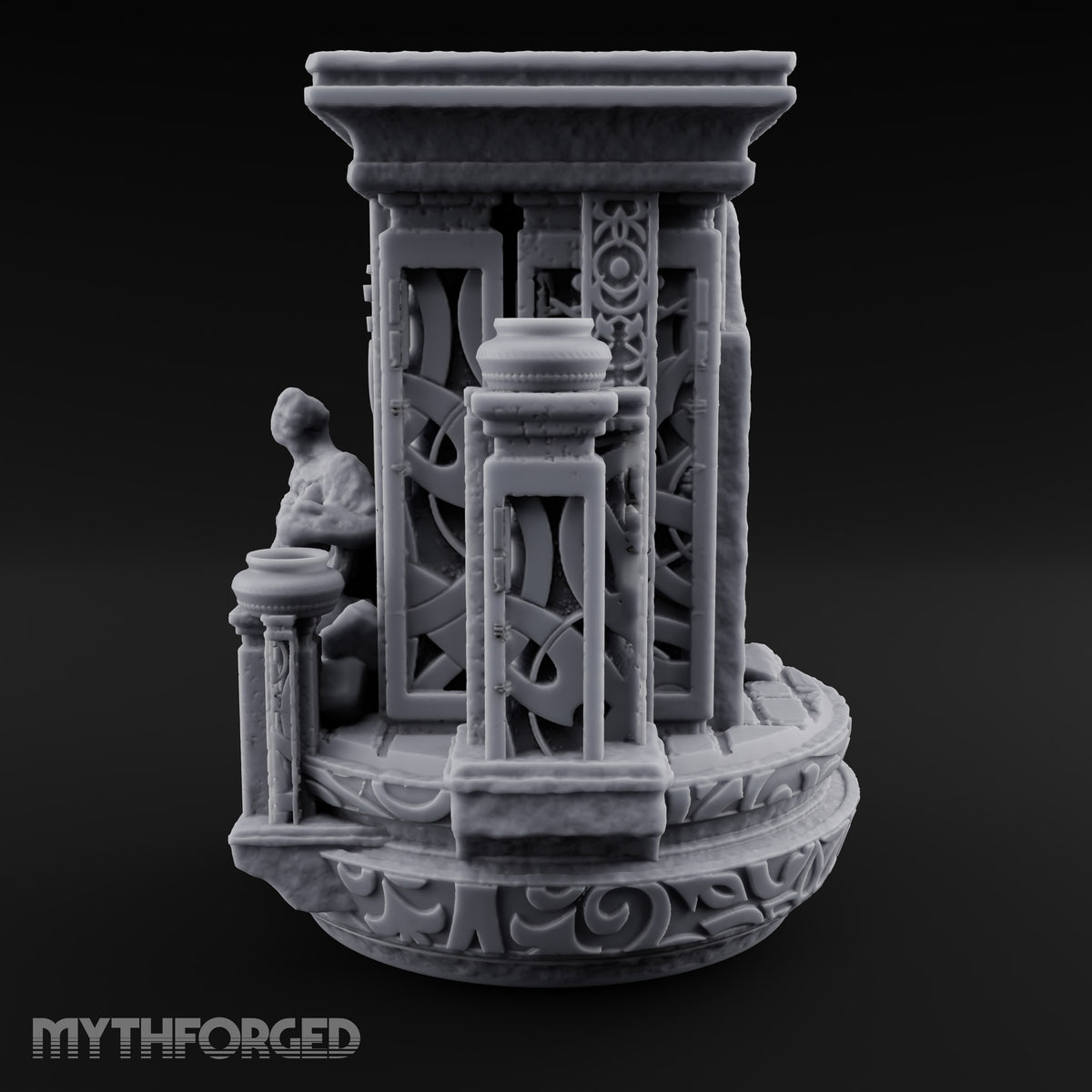 Doors Sealed, Pillars Still Praying Ornate Temple Gate Ruin A