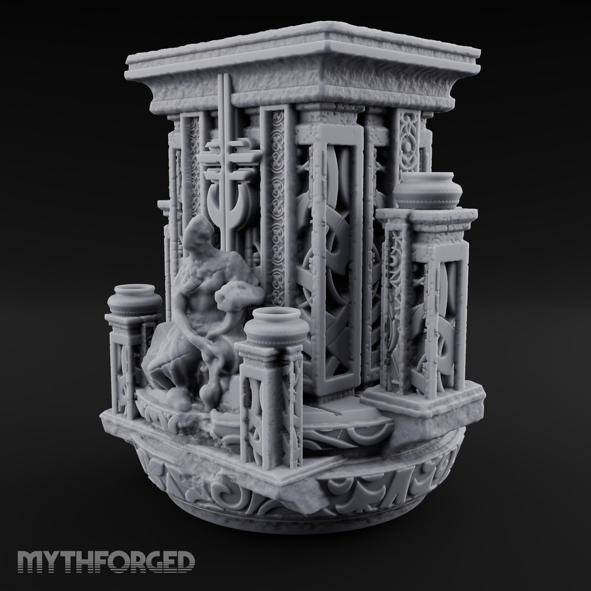 Doors Sealed, Pillars Still Praying Ornate Temple Gate Ruin A