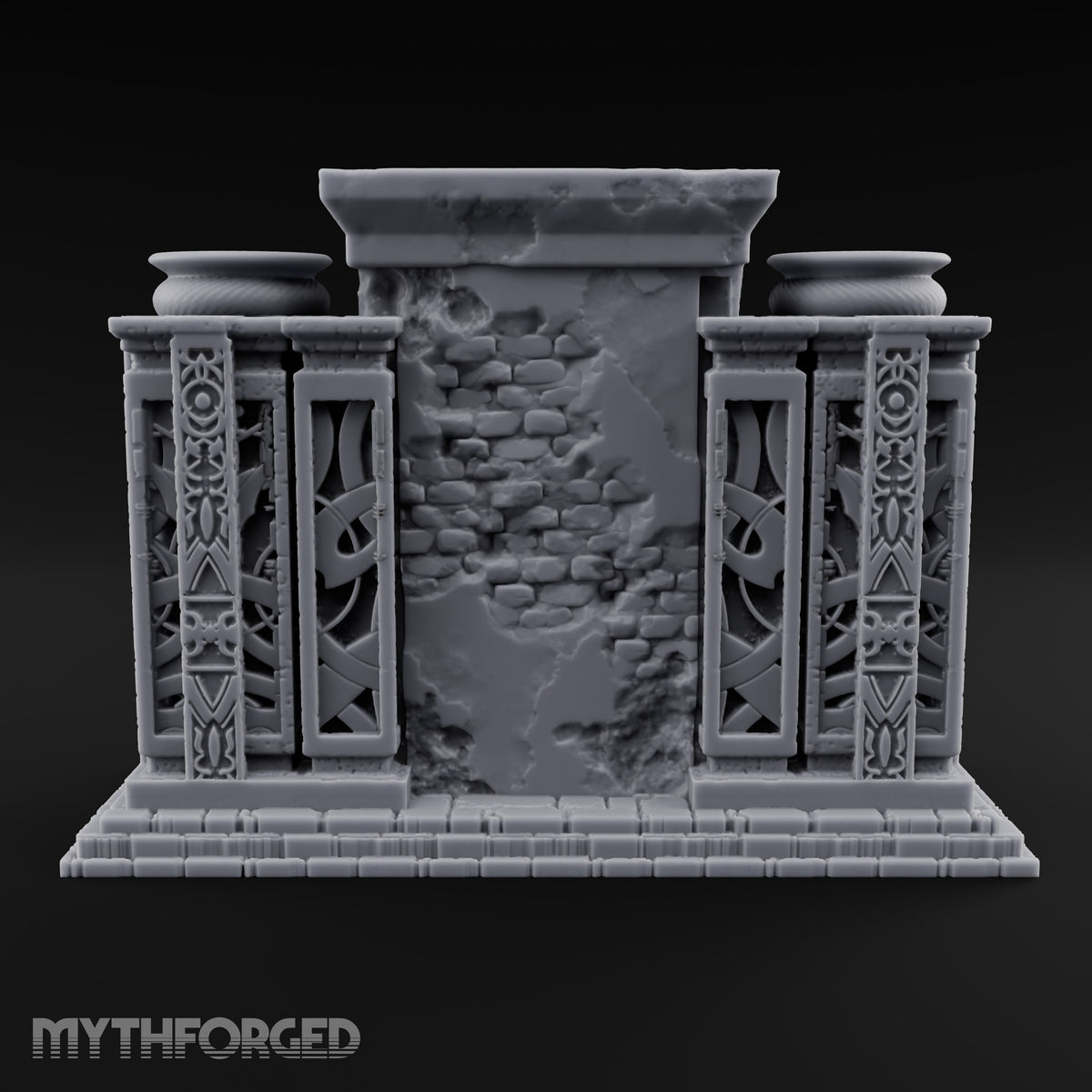 Doors Sealed, Pillars Still Praying Ornate Temple Gate Ruin B