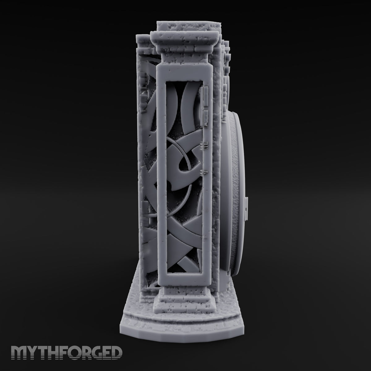 Doors Sealed, Pillars Still Praying Ornate Temple Gate Ruins — C