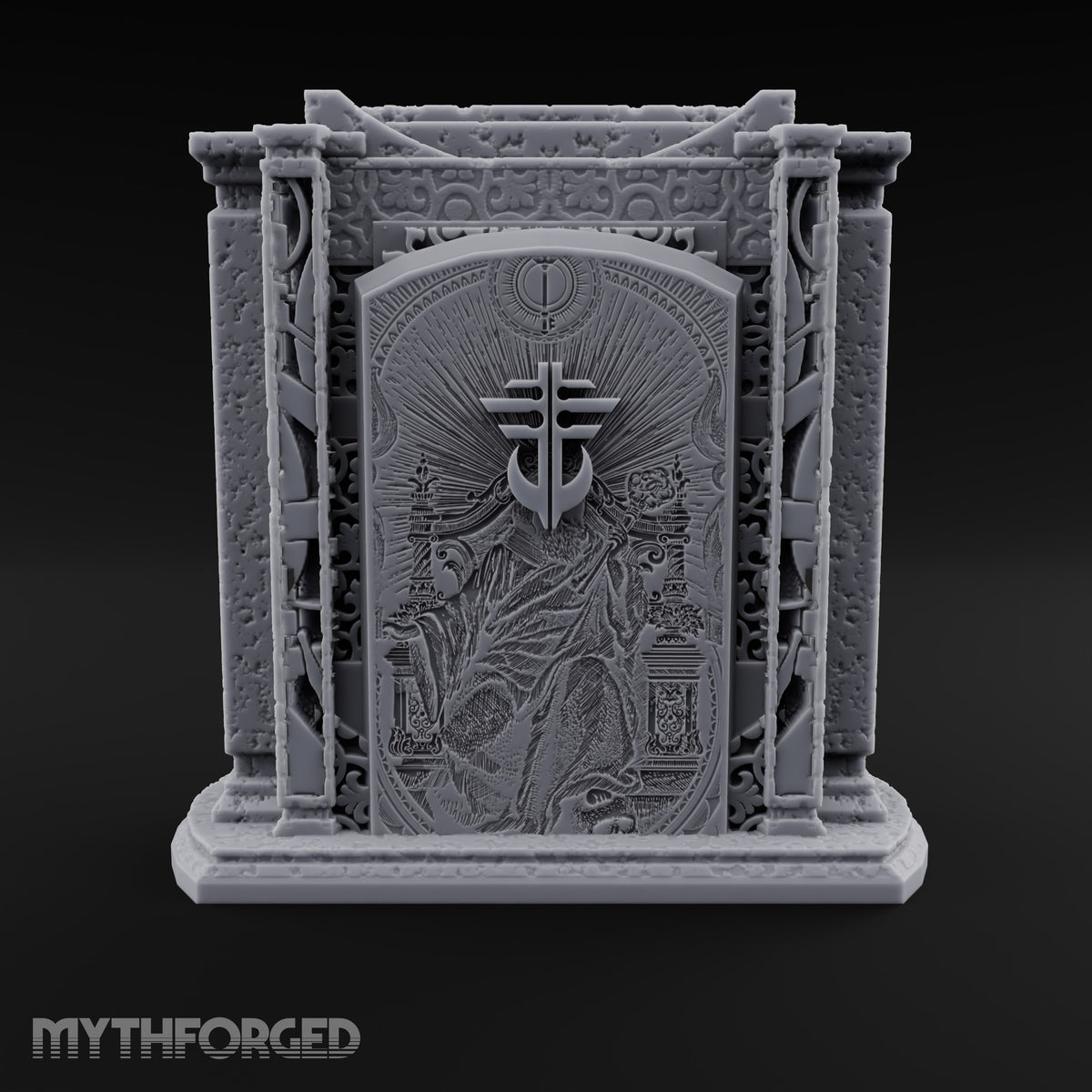 Doors Sealed, Pillars Still Praying Ornate Temple Gate Ruin C