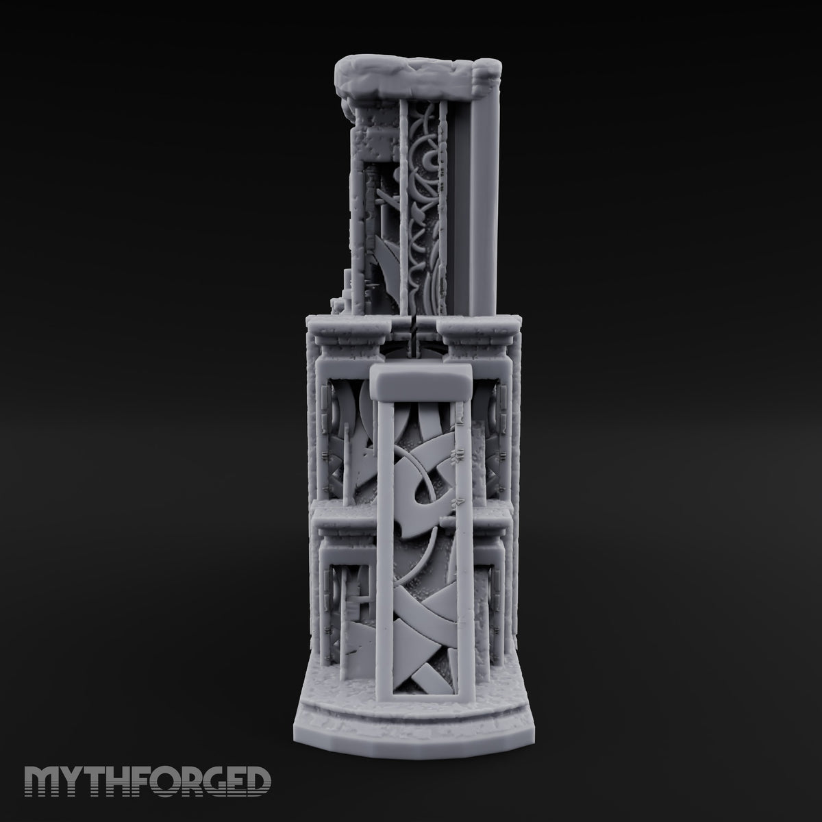Doors Sealed, Pillars Still Praying Ornate Temple Gate Ruins — D