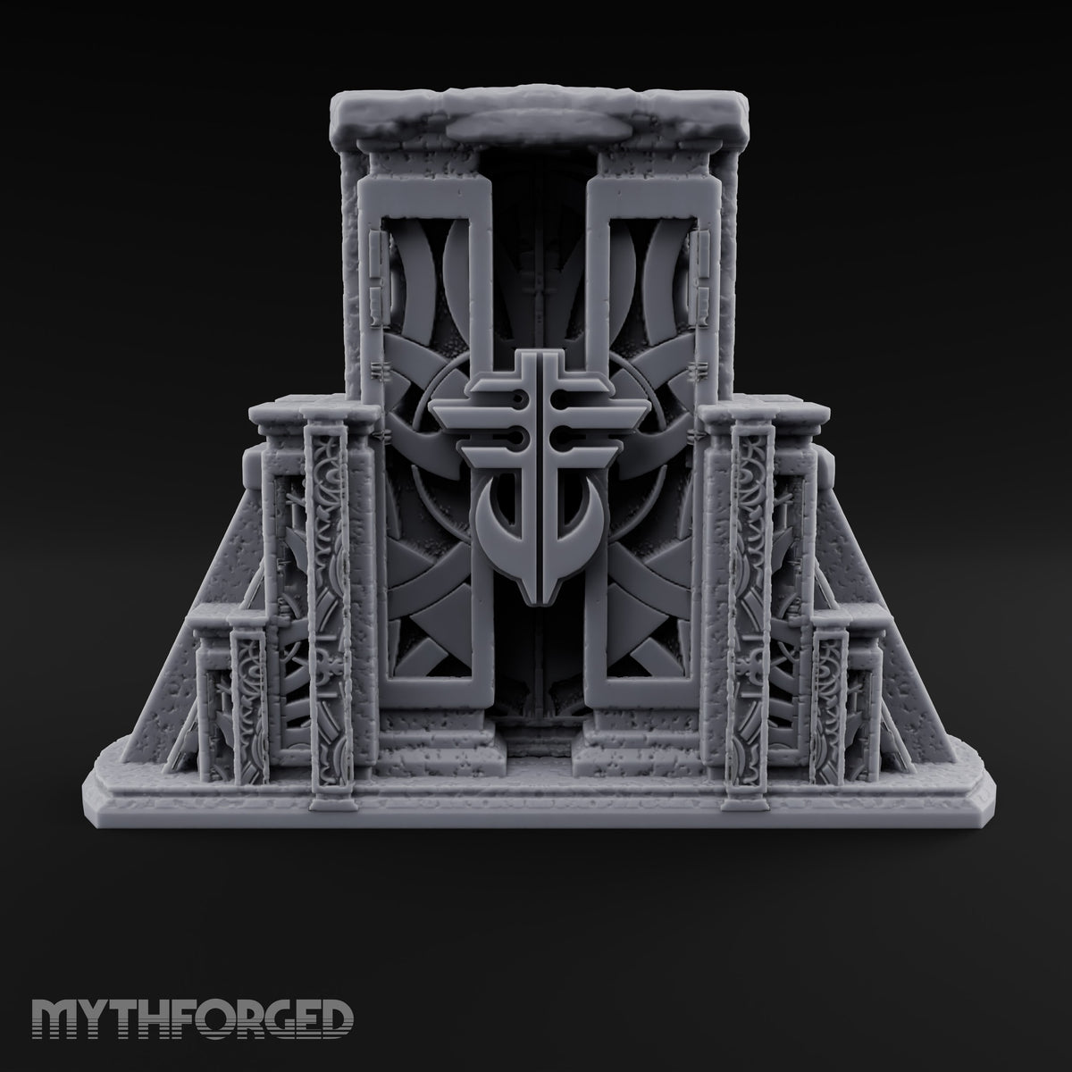 Doors Sealed, Pillars Still Praying Ornate Temple Gate Ruin D