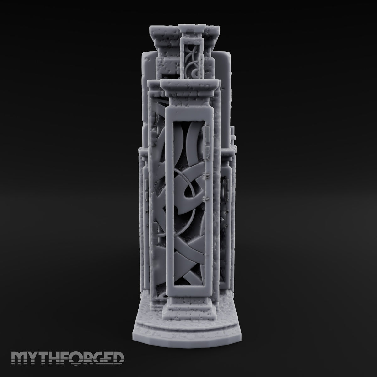 Doors Sealed, Pillars Still Praying Ornate Temple Gate Ruin E