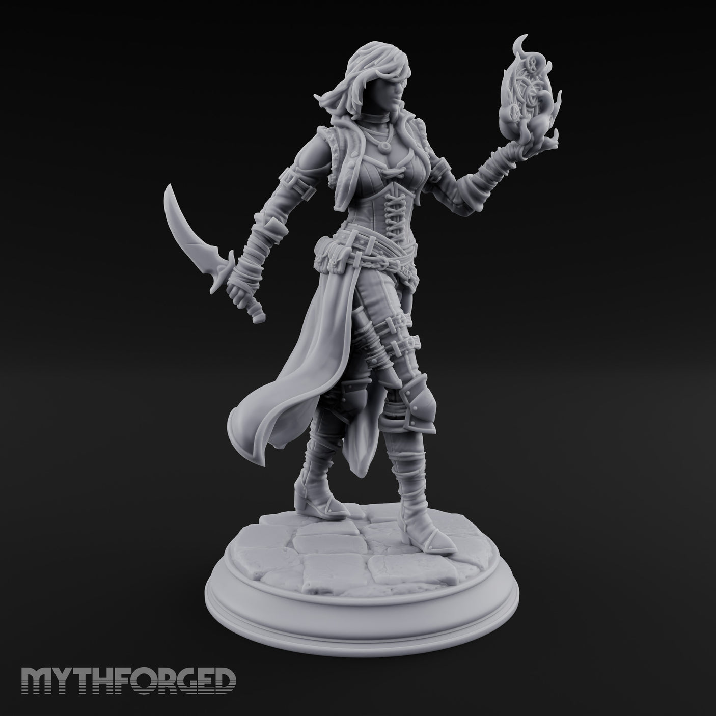 Rune Orb Conjuring Human Warlock Miniature for Dungeons and Dragons, Pathfinder or other TTRPGs