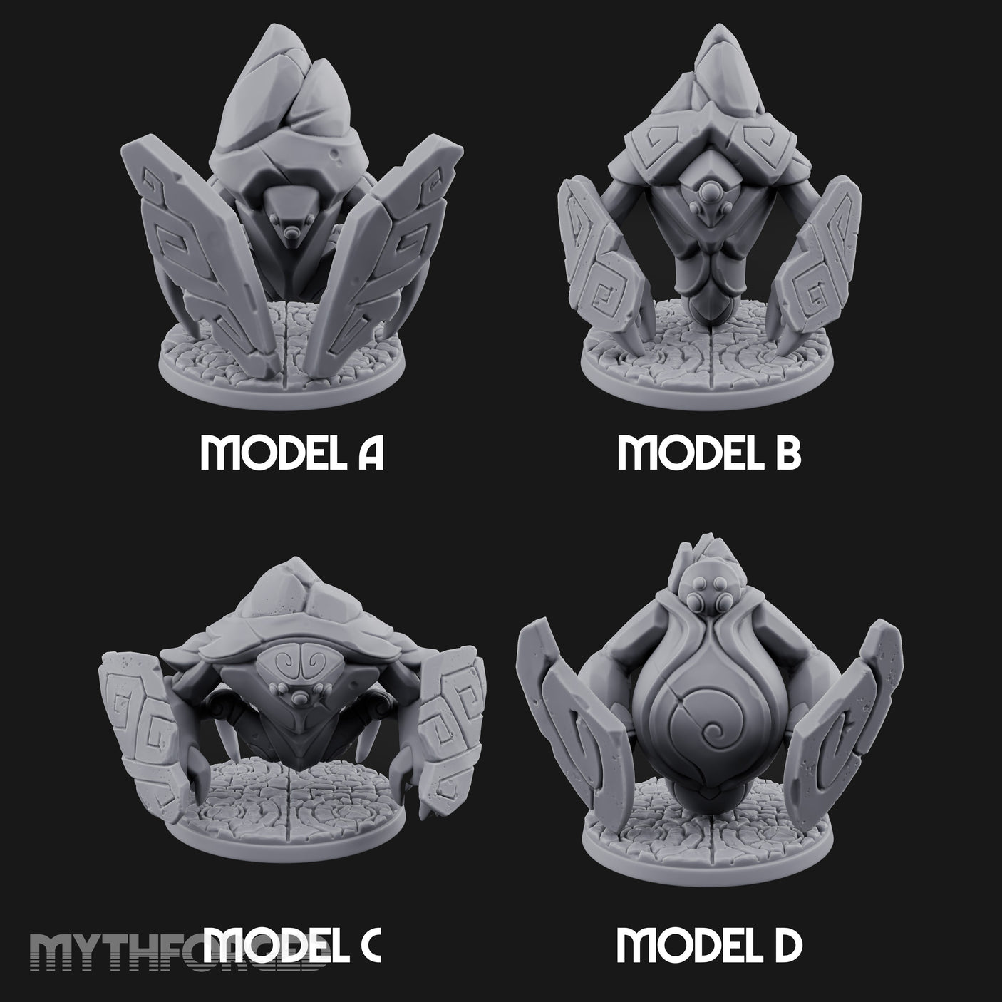 Rune Panel Spreading Construct Guardians Miniature for Dungeons and Dragons, Pathfinder or other TTRPGs