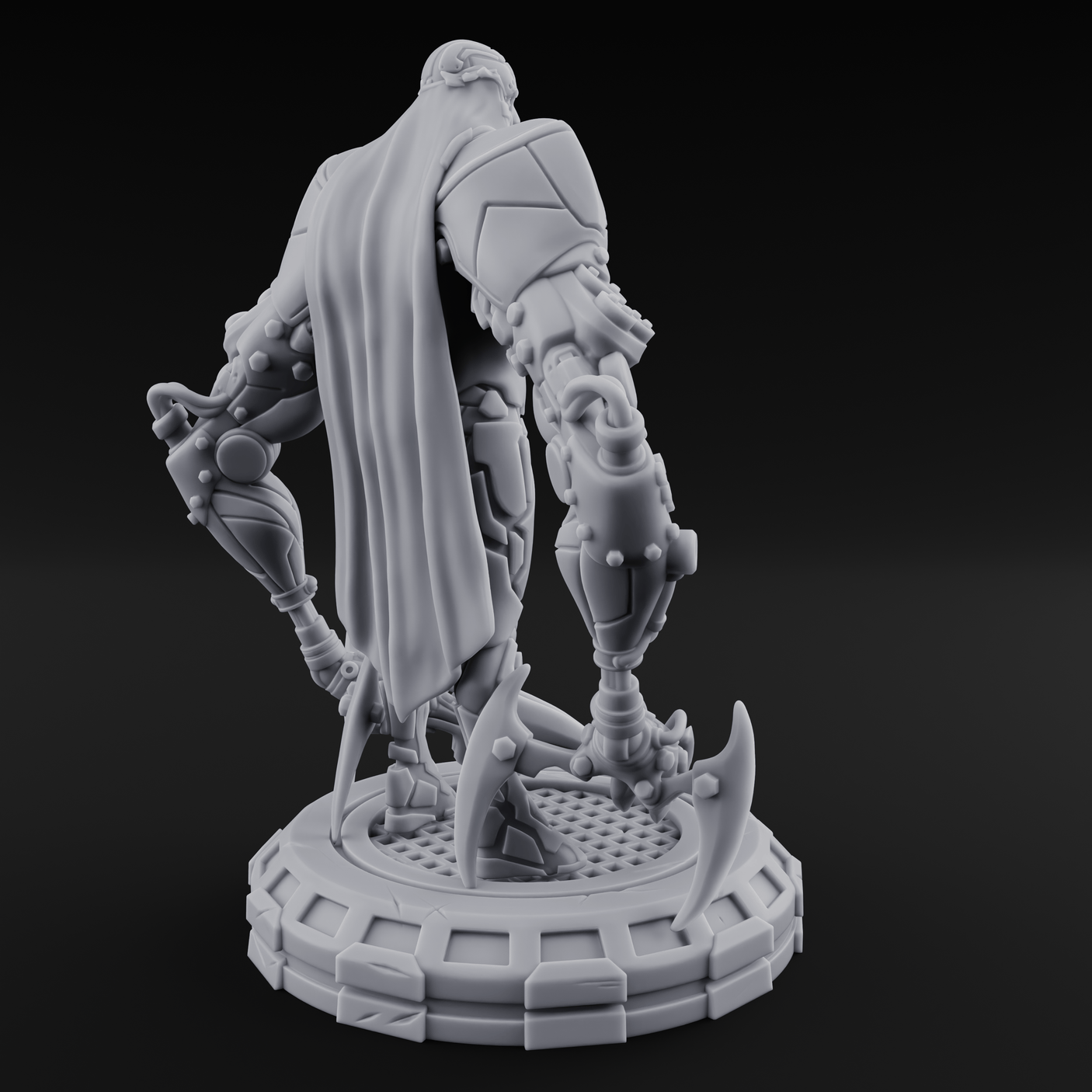 Blades Dragging Warforged Executioner Miniature for Dungeons and Dragons, Pathfinder or other TTRPGs